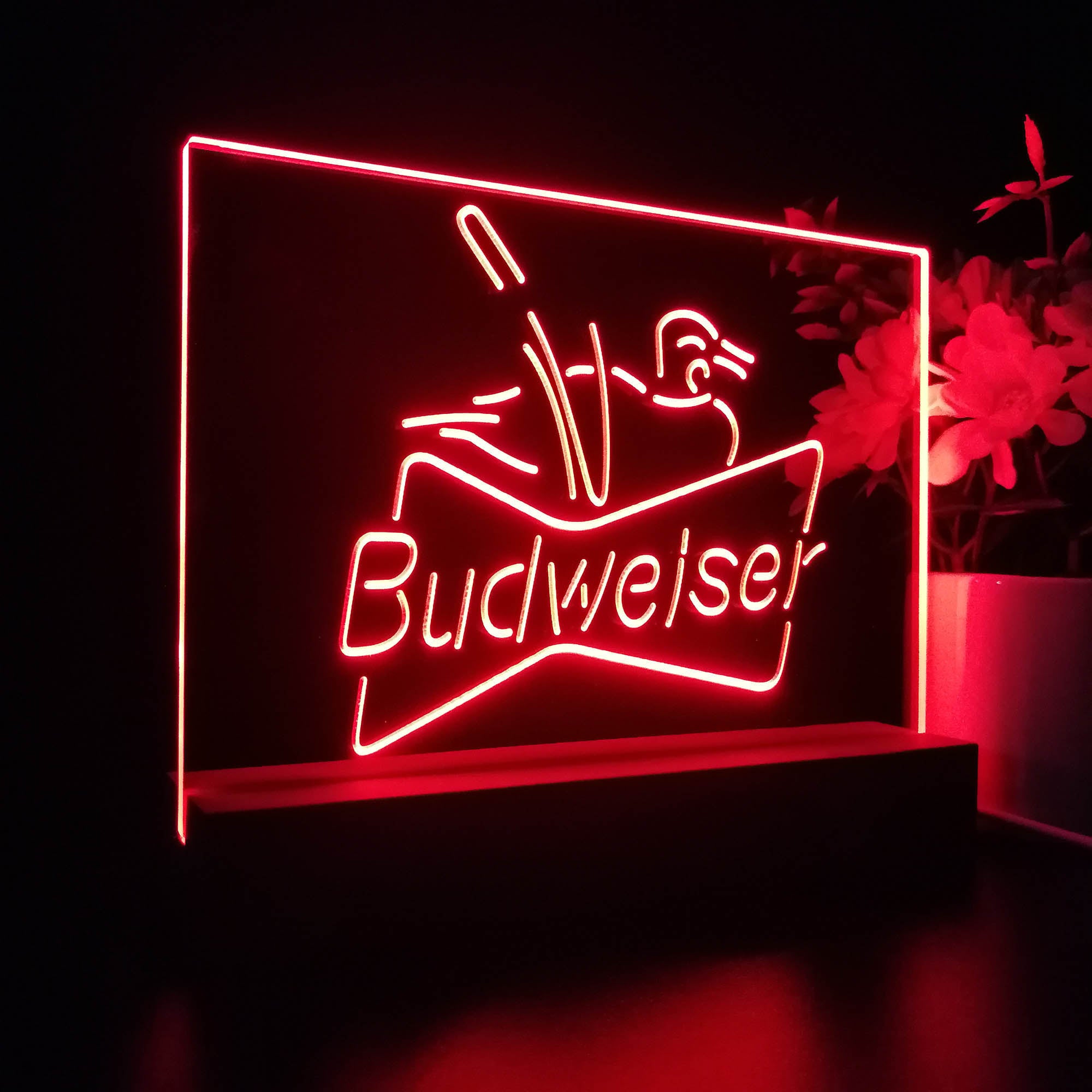 Budweiser Duck Hunting Man Cave Night Light LED Sign