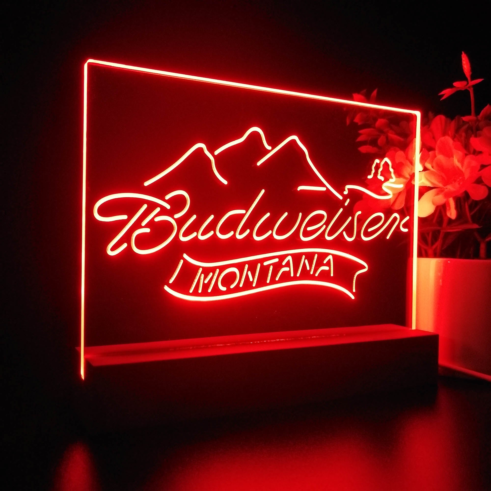 Budweiser Montana Night Light LED Sign