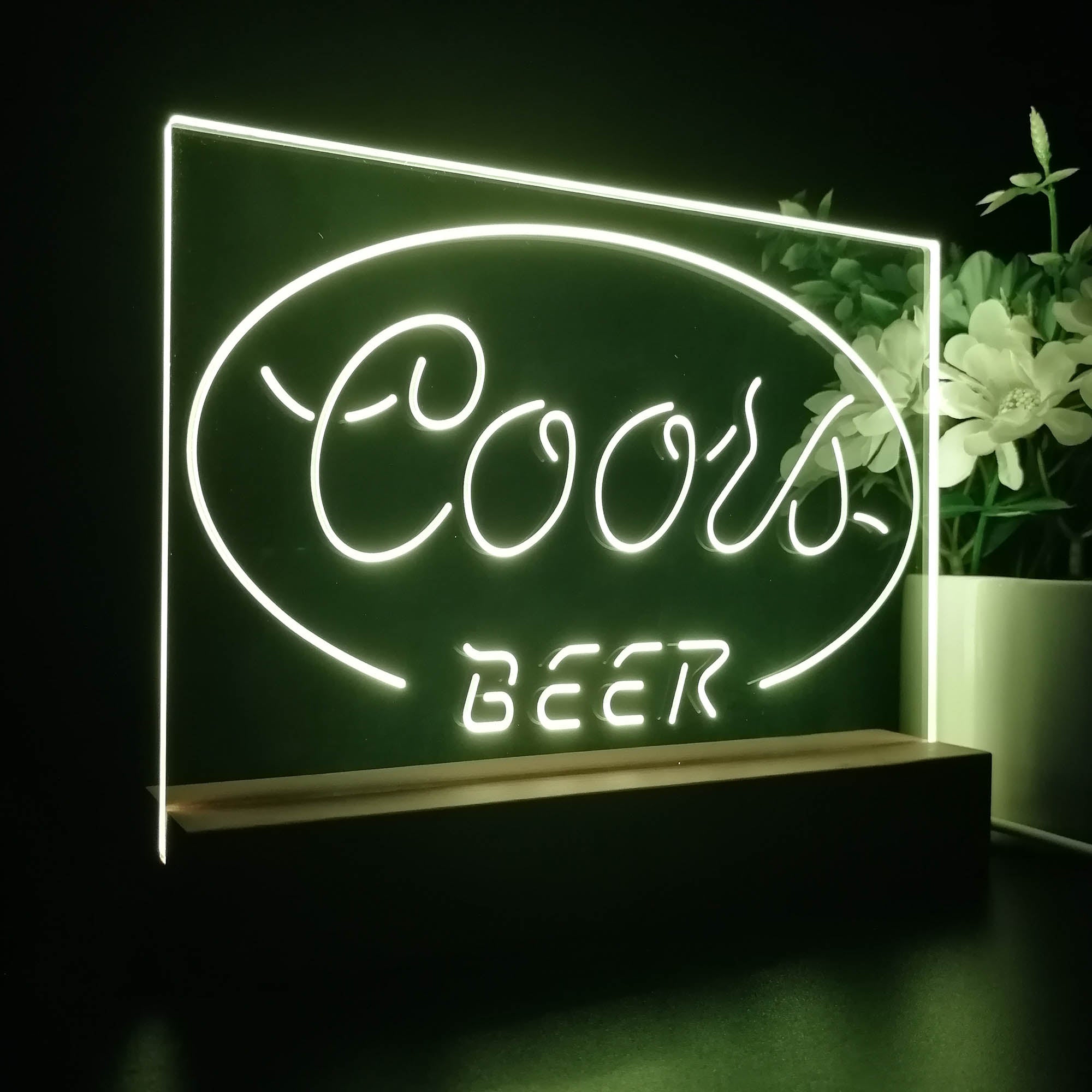 Coors Beer Oval Classic Night Light LED Sign
