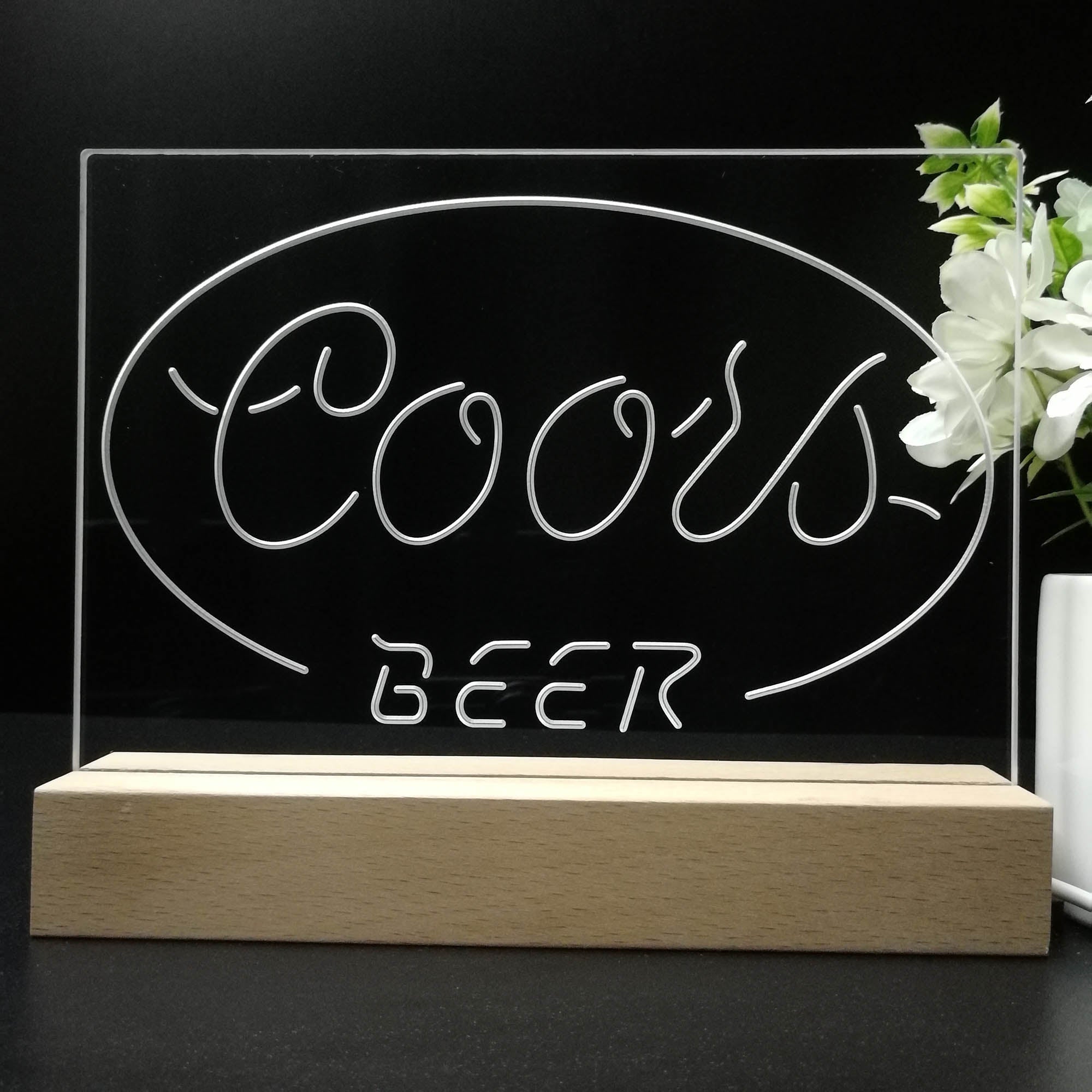 Coors Beer Oval Classic Night Light LED Sign