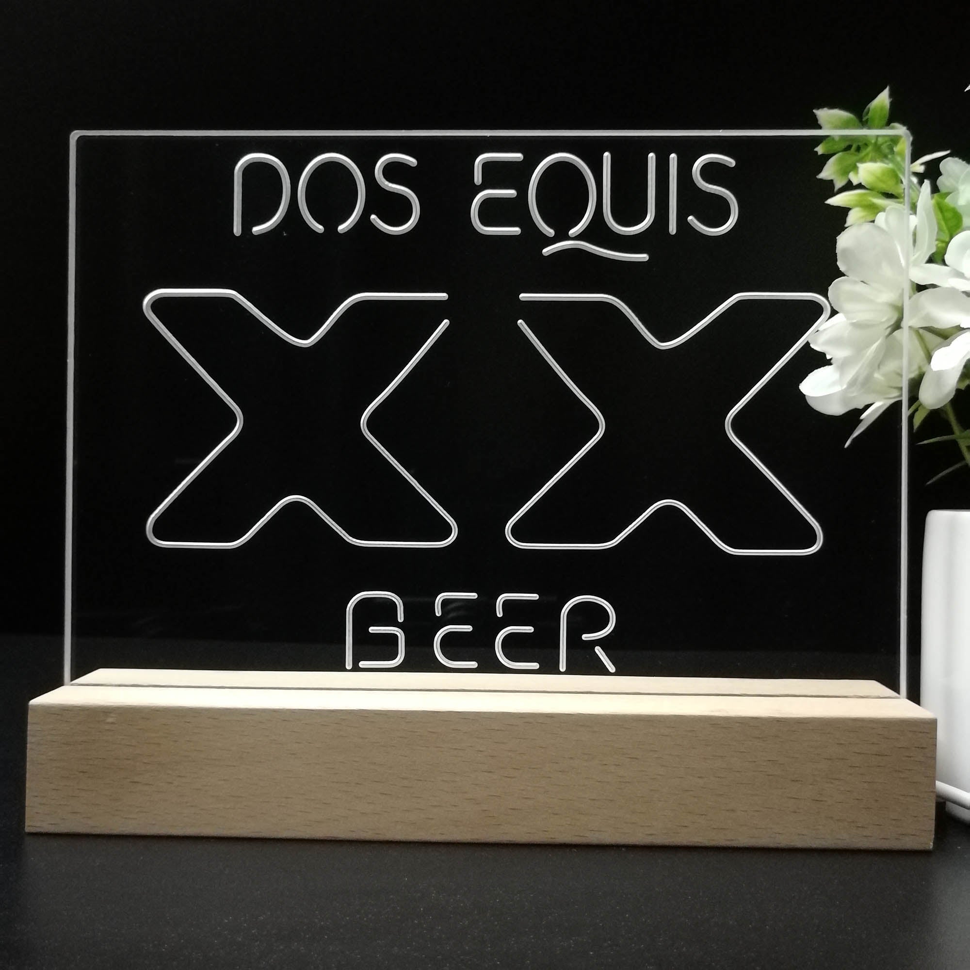 Dos Equis XX Beer Bar Night Light LED Sign