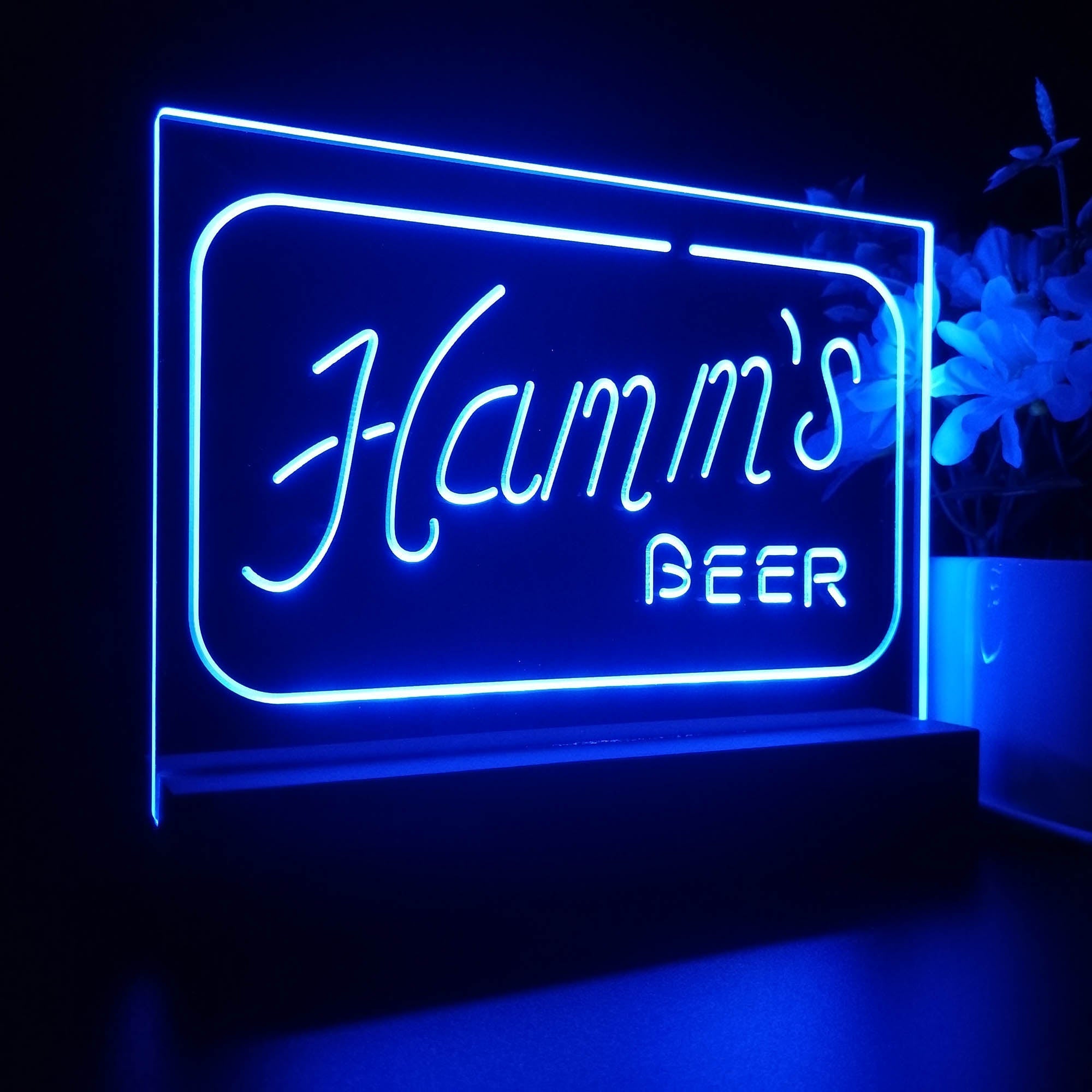 Hamm's Beer Rectangle Night Light LED Sign