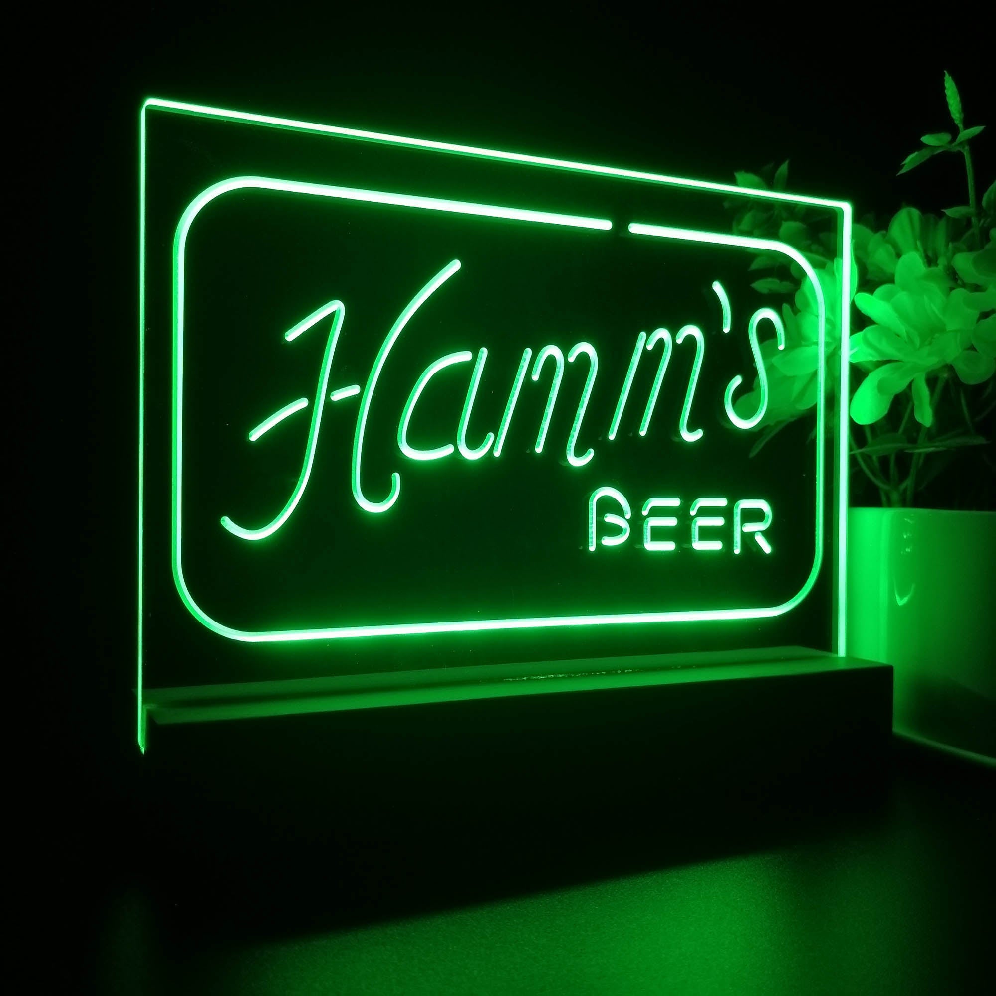 Hamm's Beer Rectangle Night Light LED Sign