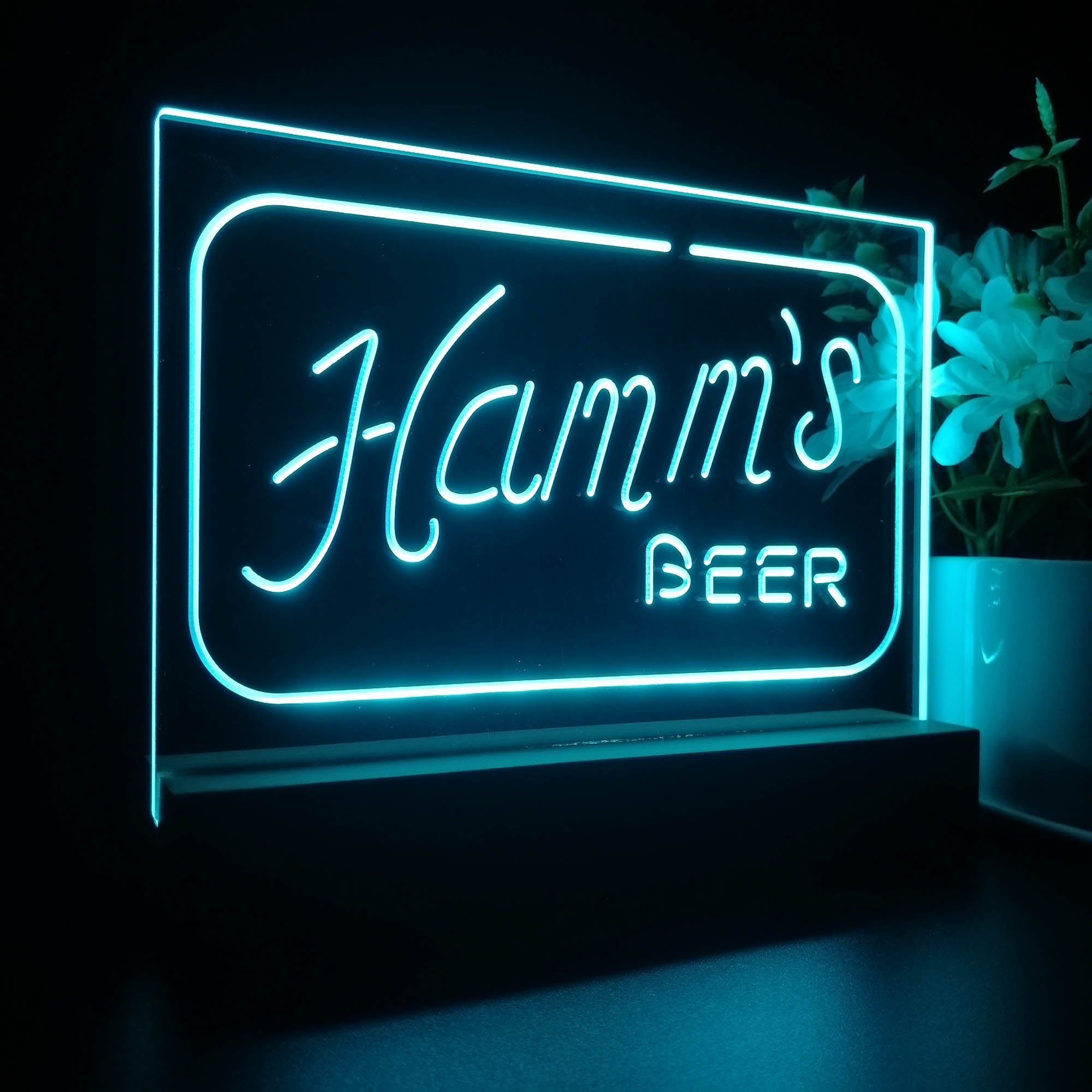 Hamm's Beer Rectangle Night Light LED Sign