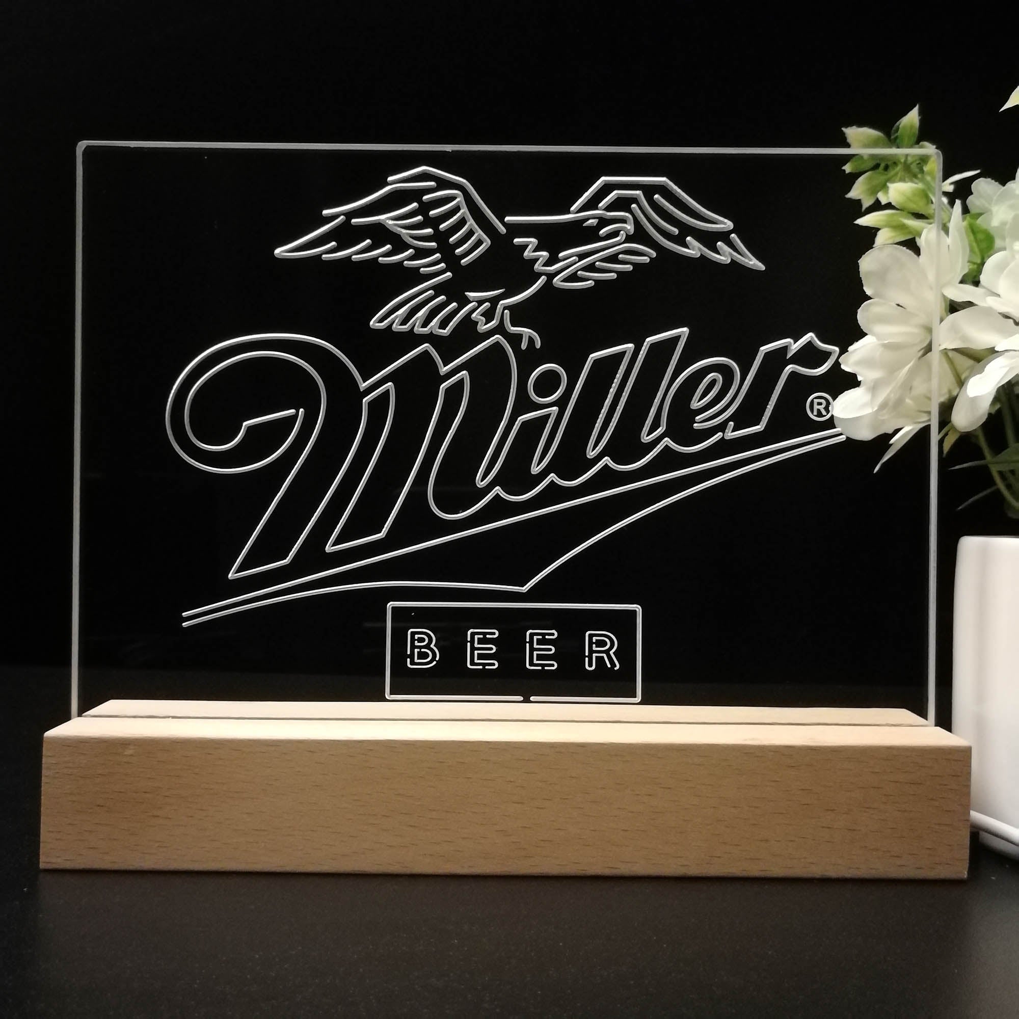 Miller Beer Eagle Classic Night Light LED Sign