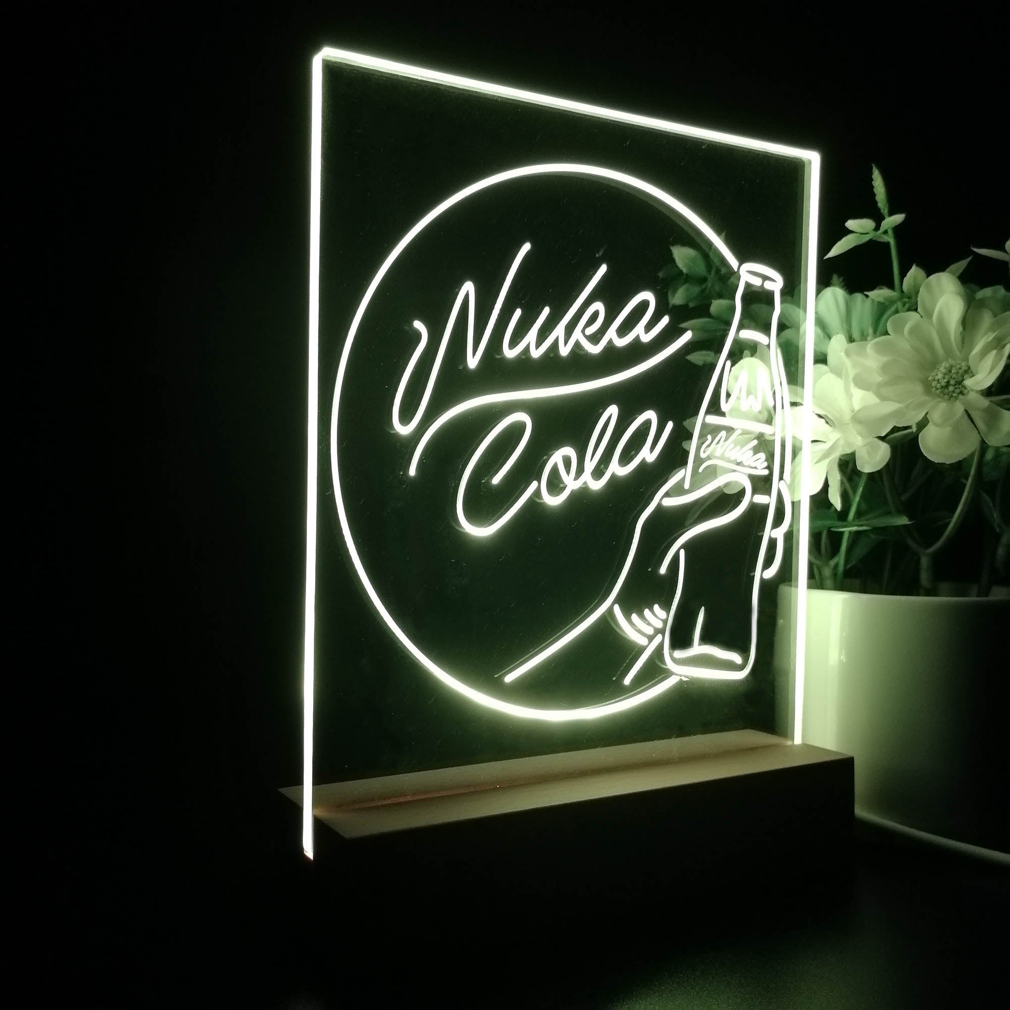 Nuka Cola Fallout Game Room Night Light LED Sign