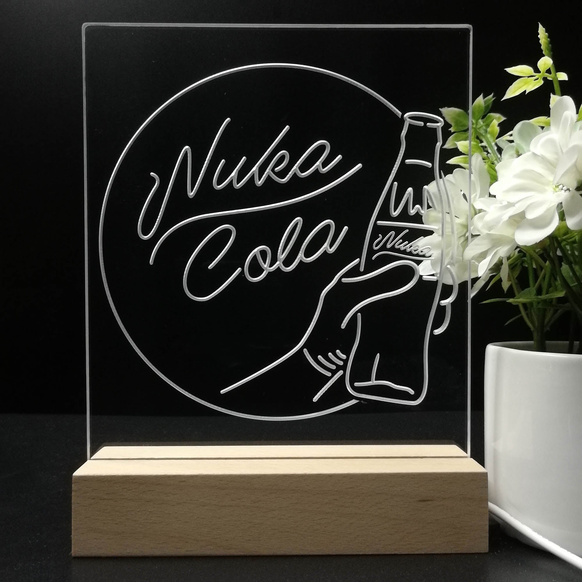 Nuka Cola Fallout Game Room Night Light LED Sign