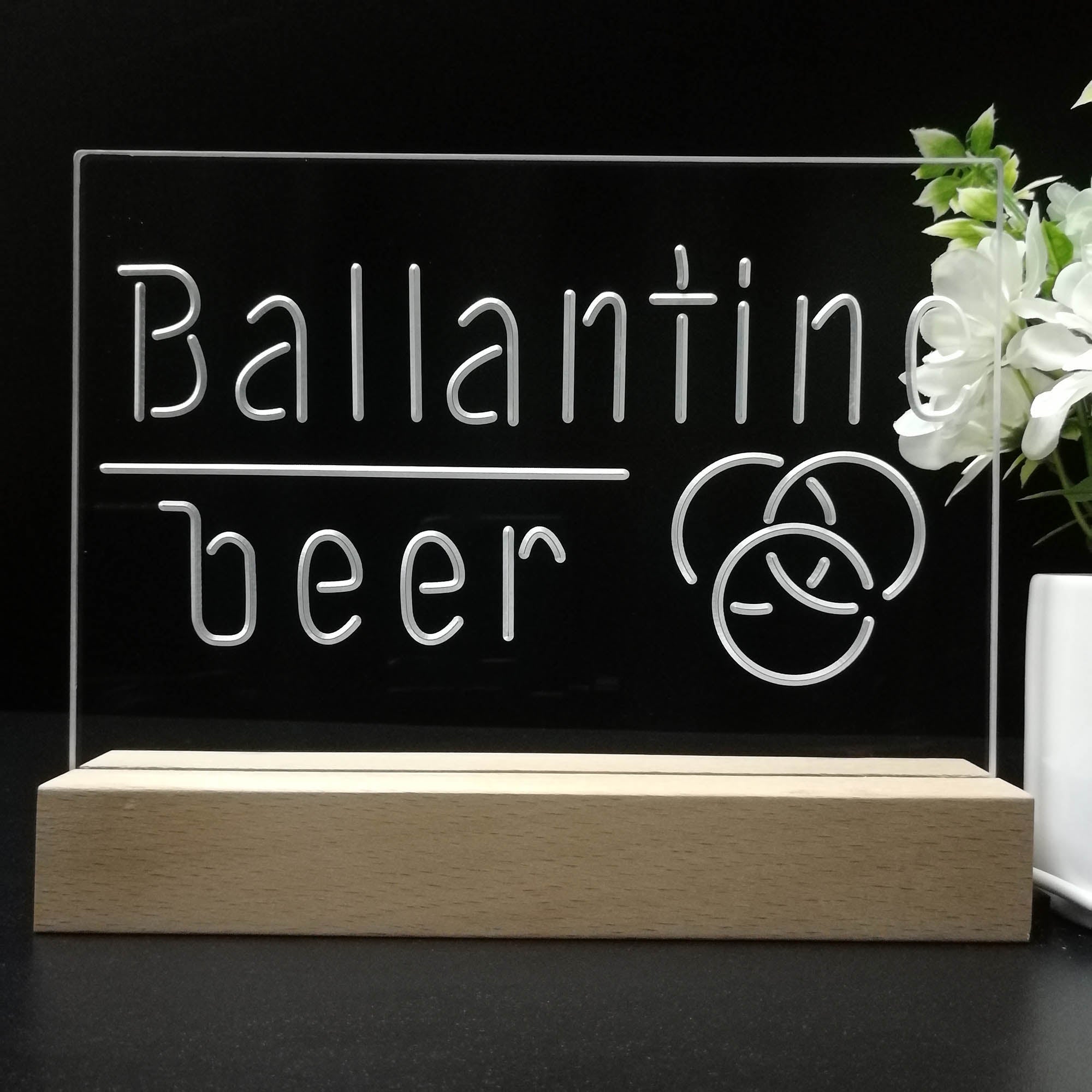 Ballantine Beer Bar Night Light LED Sign