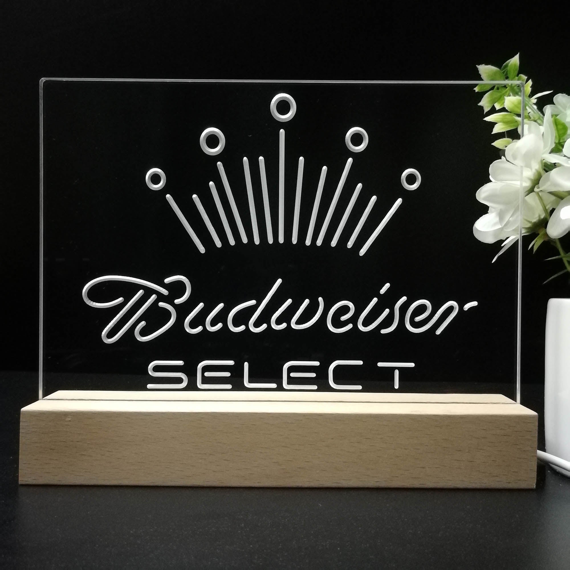 Budweisers Select Crown Classic Night Light LED Sign