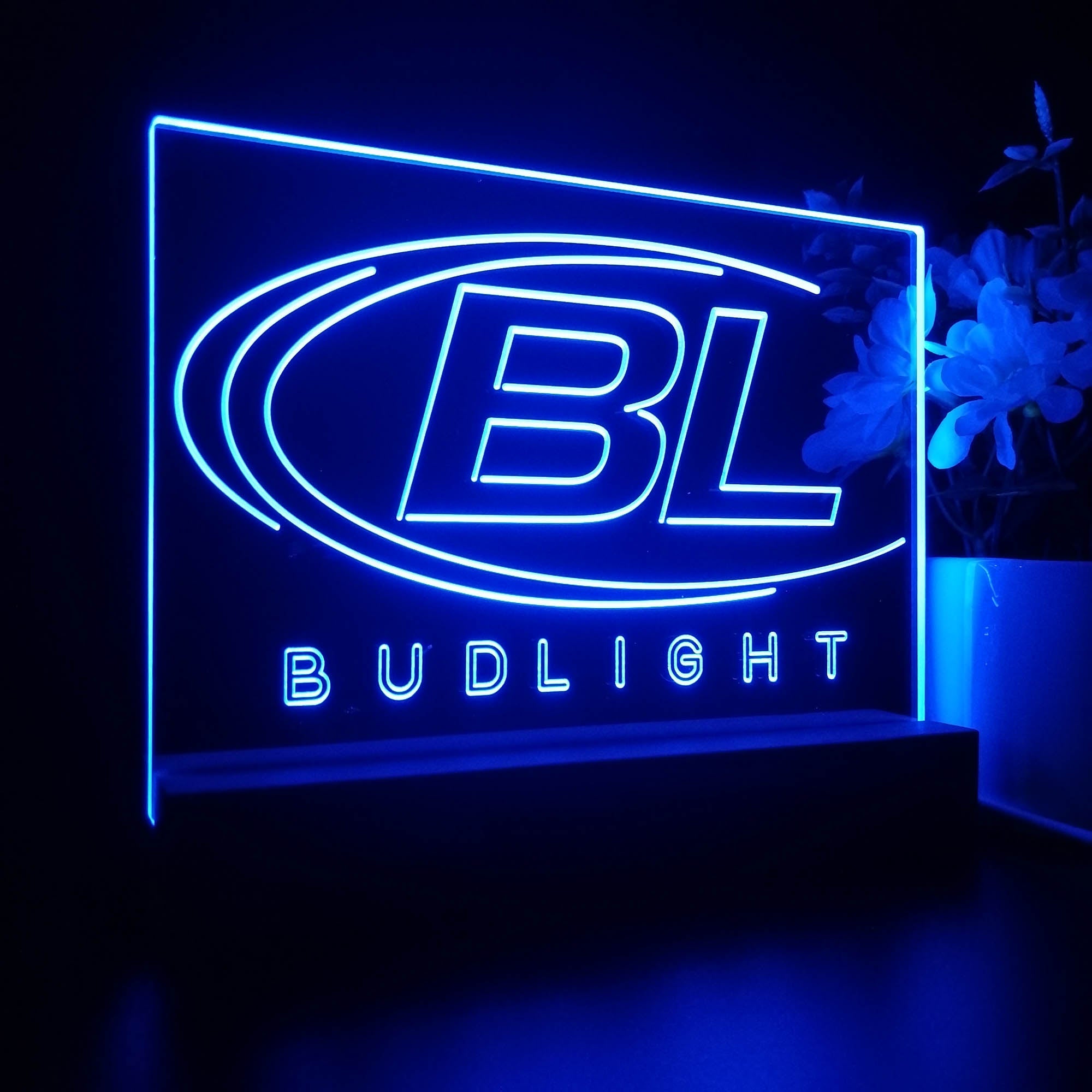 Bud Light Beer Shape Night Light LED Sign