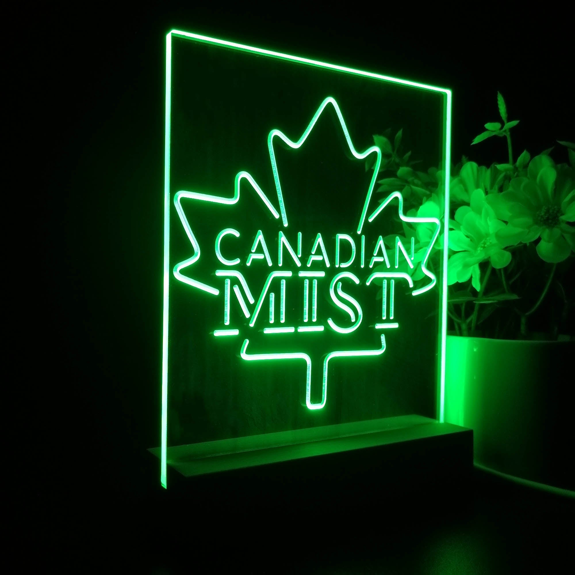 Canadian Mist Maple Leaf Night Light LED Sign