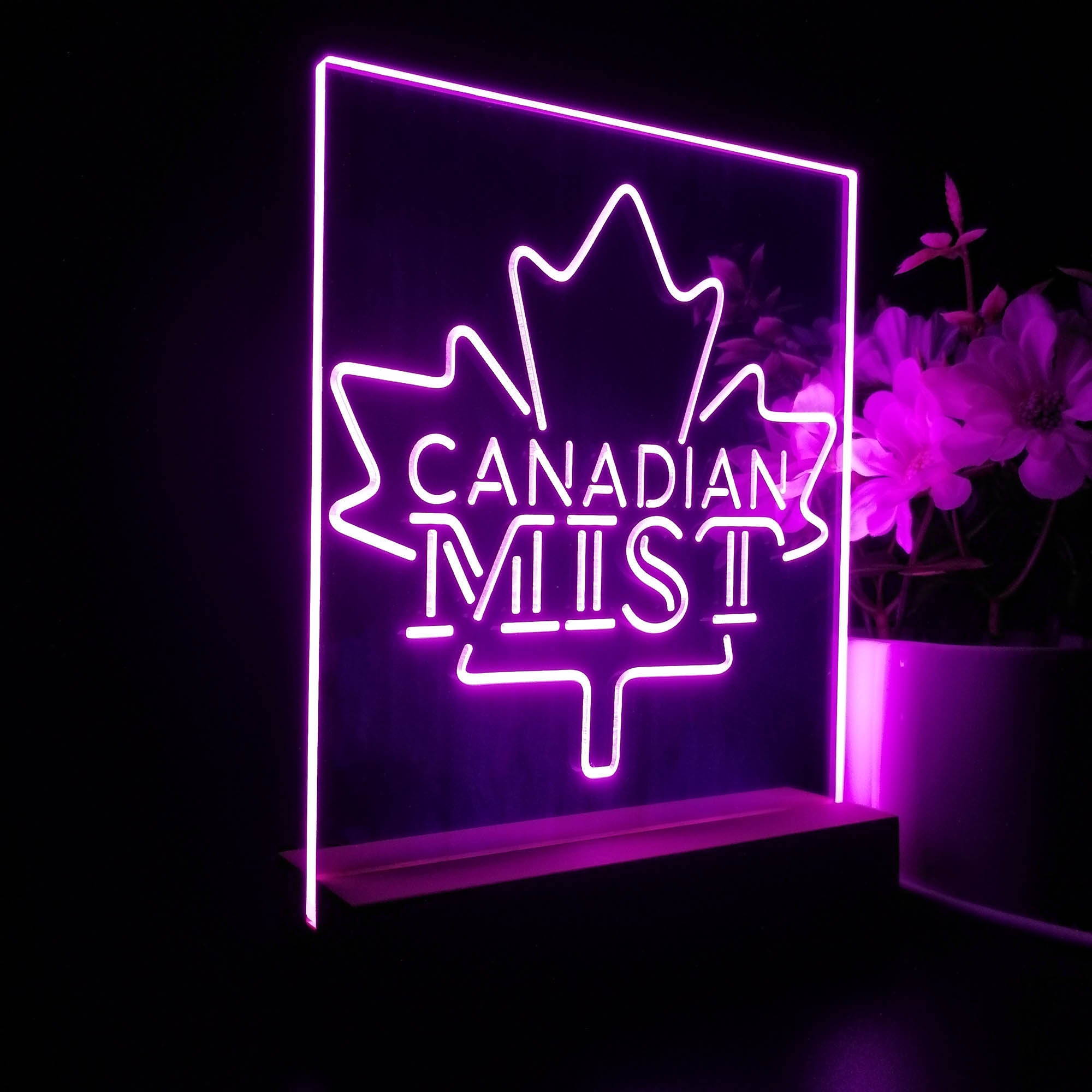 Canadian Mist Maple Leaf Night Light LED Sign