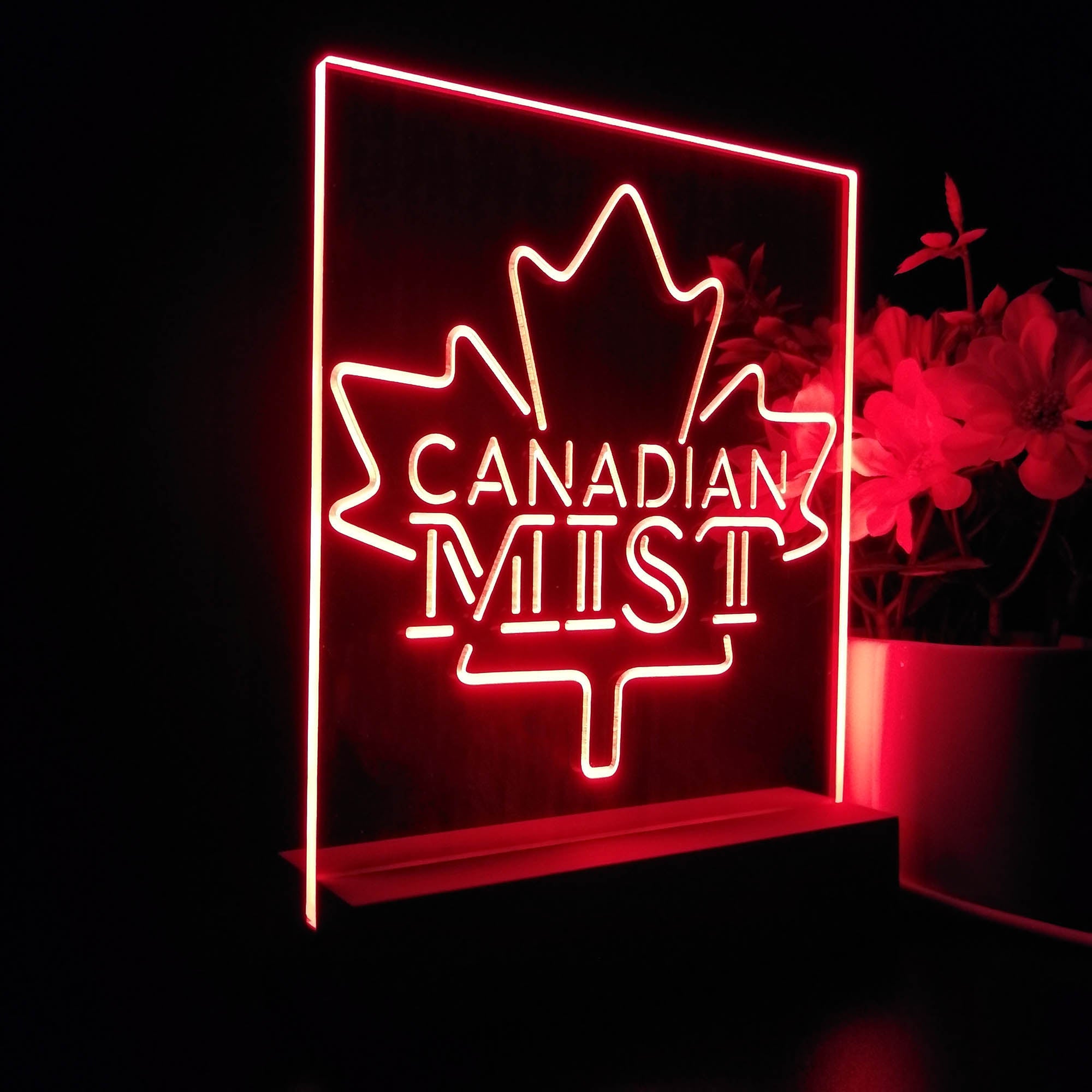 Canadian Mist Maple Leaf Night Light LED Sign