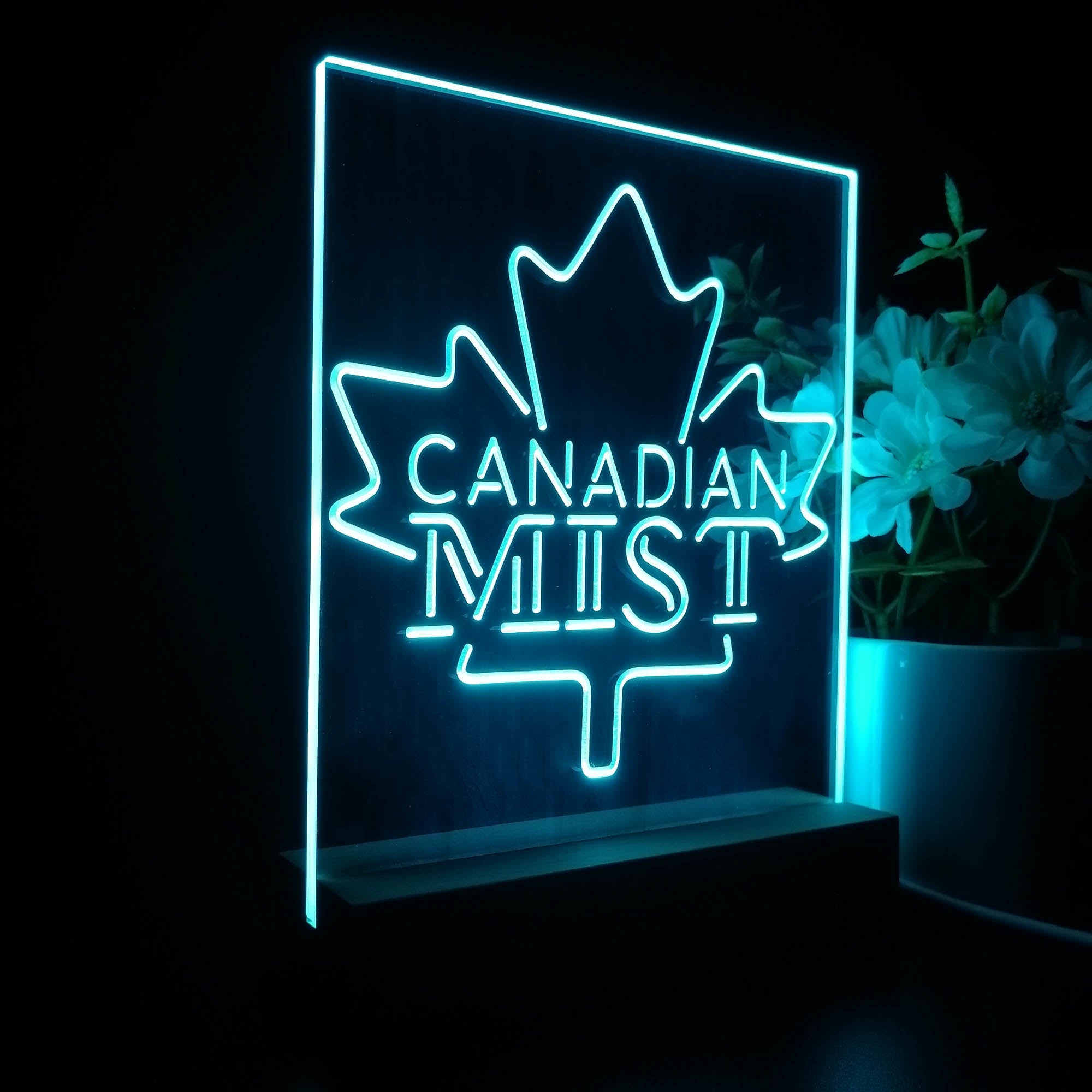 Canadian Mist Maple Leaf Night Light LED Sign