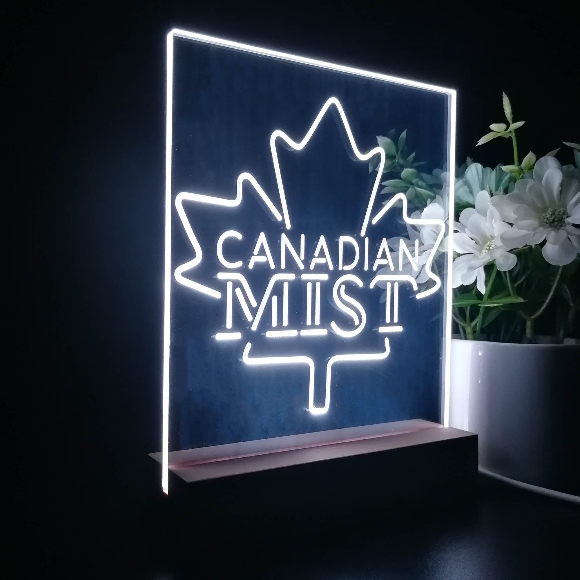 Canadian Mist Maple Leaf Night Light LED Sign