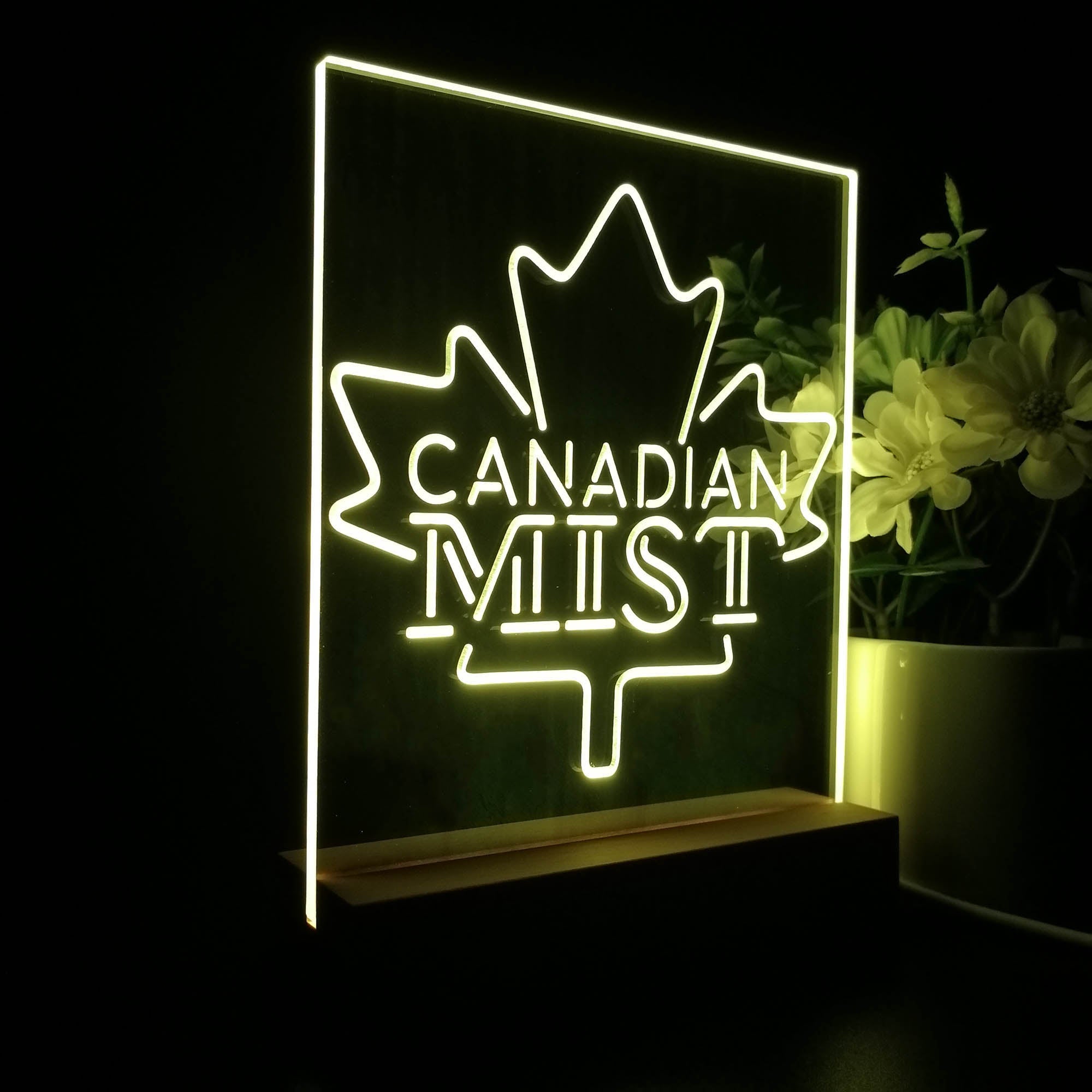 Canadian Mist Maple Leaf Night Light LED Sign