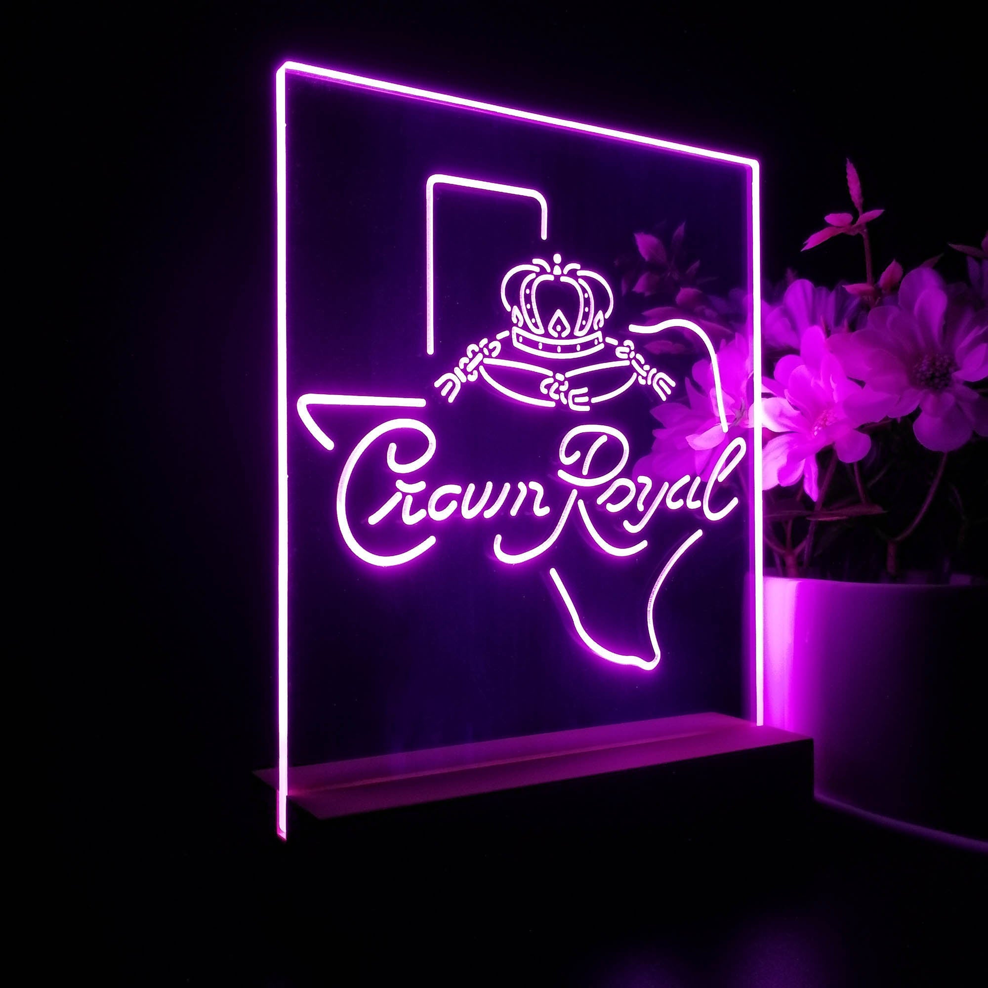 Crown Royal Texas Star Night Light LED Sign