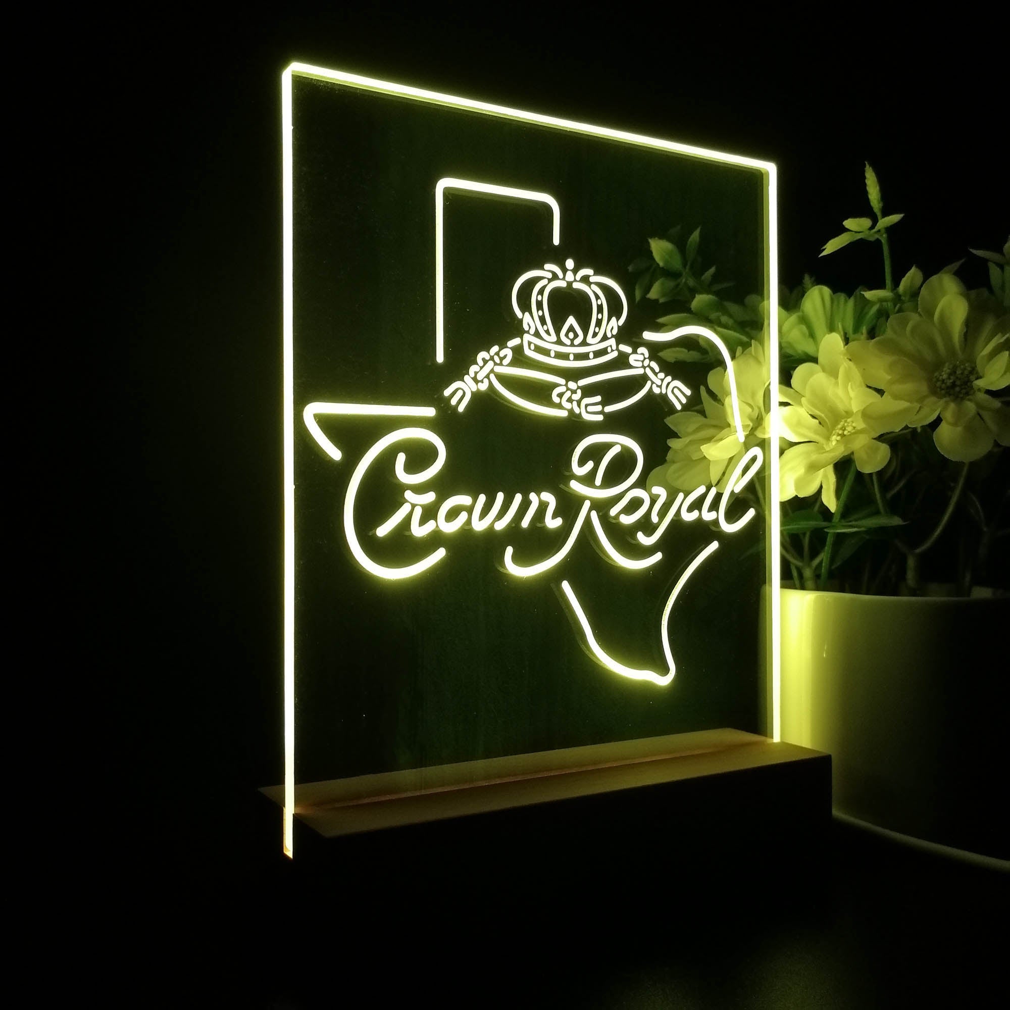 Crown Royal Texas Star Night Light LED Sign