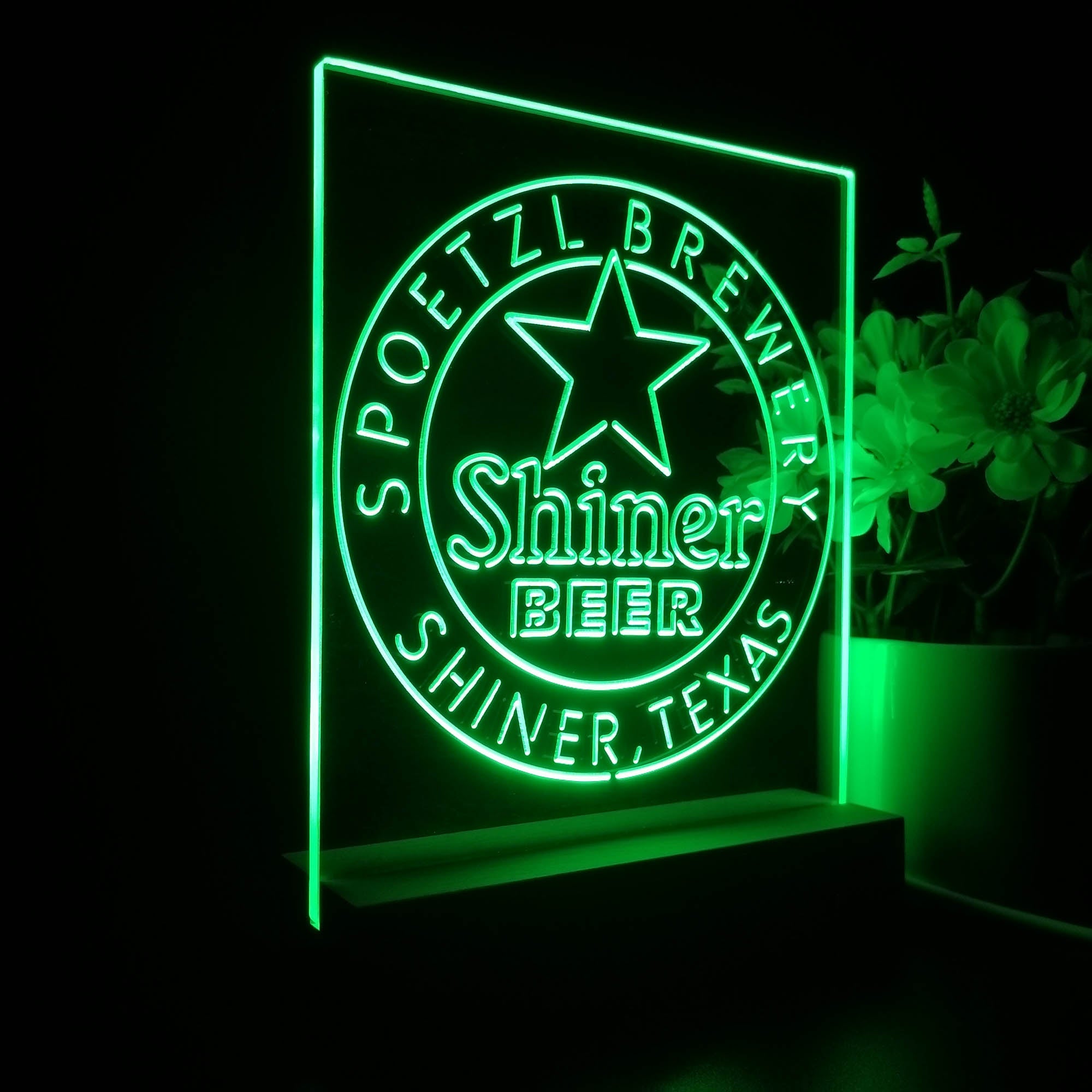 Shiner Beer Star Night Light LED Sign
