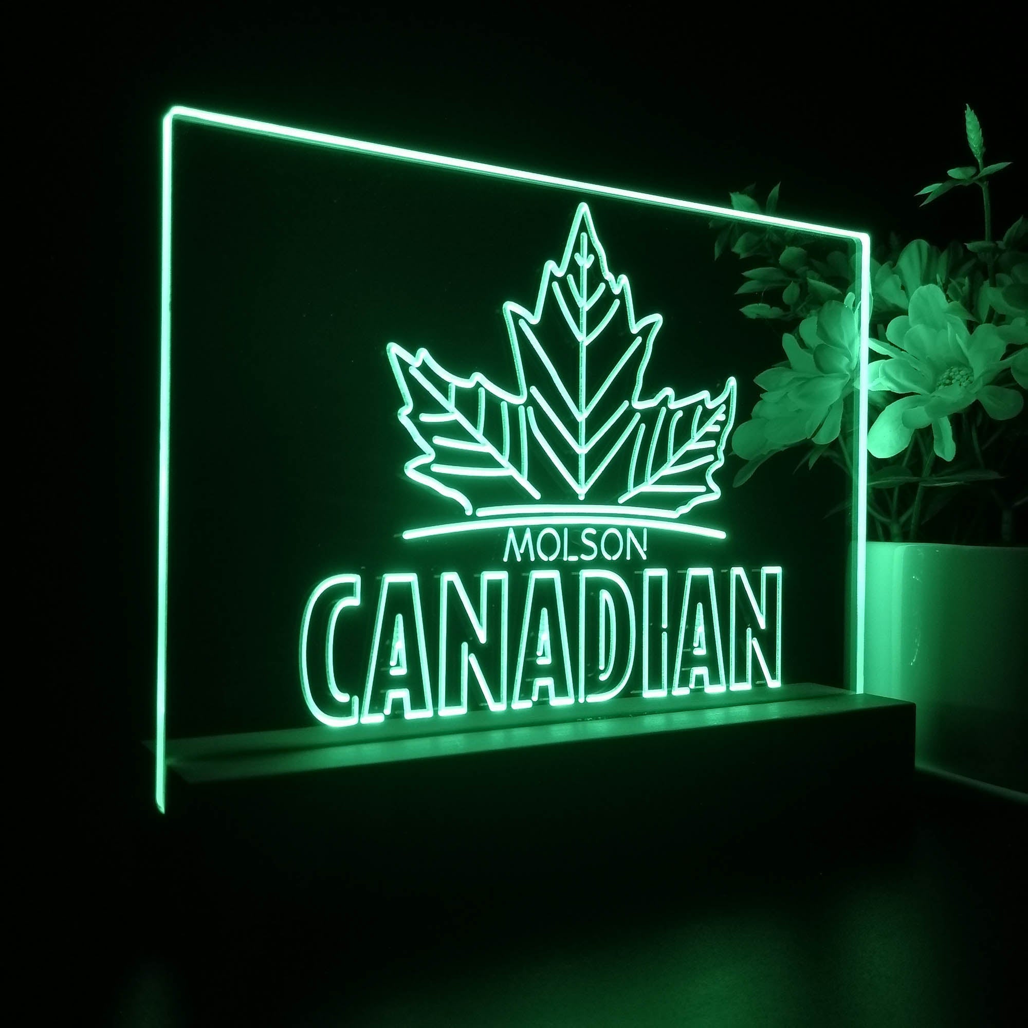 Canadian Molson Maple Leaf Night Light LED Sign