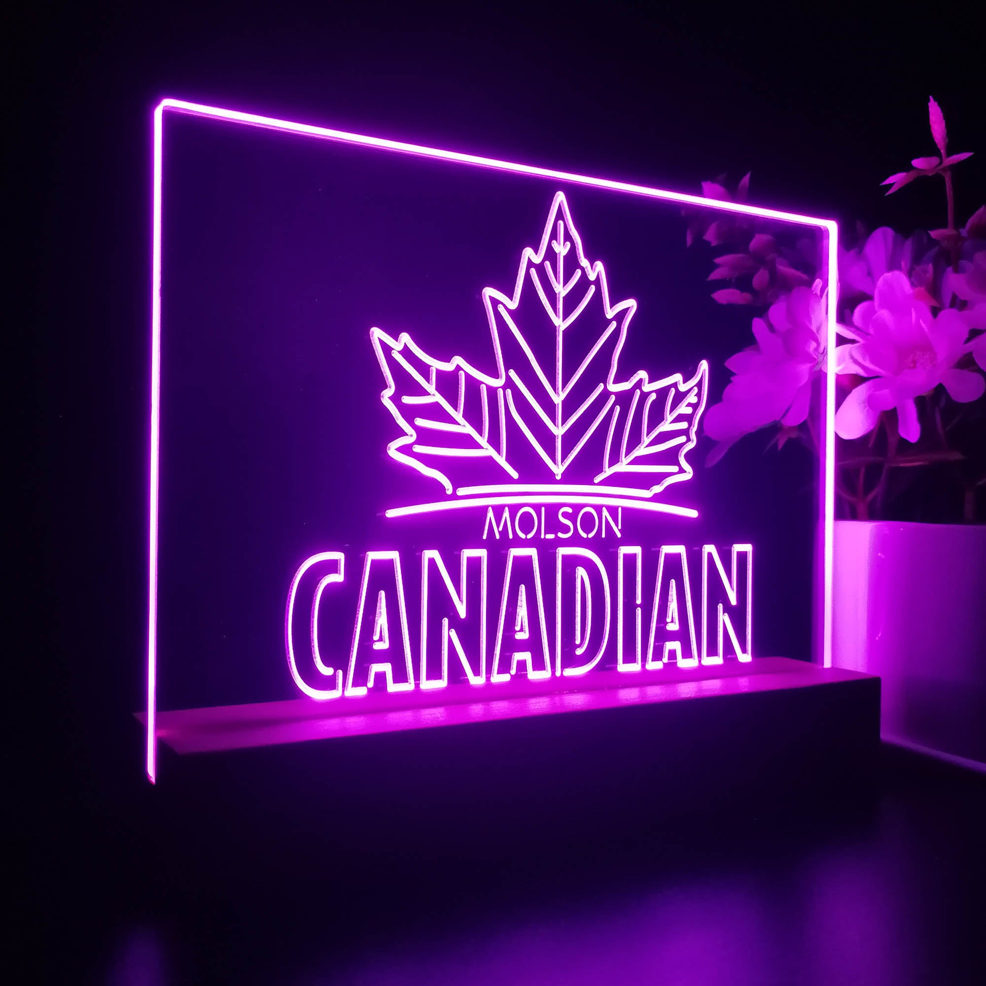 Canadian Molson Maple Leaf Night Light LED Sign