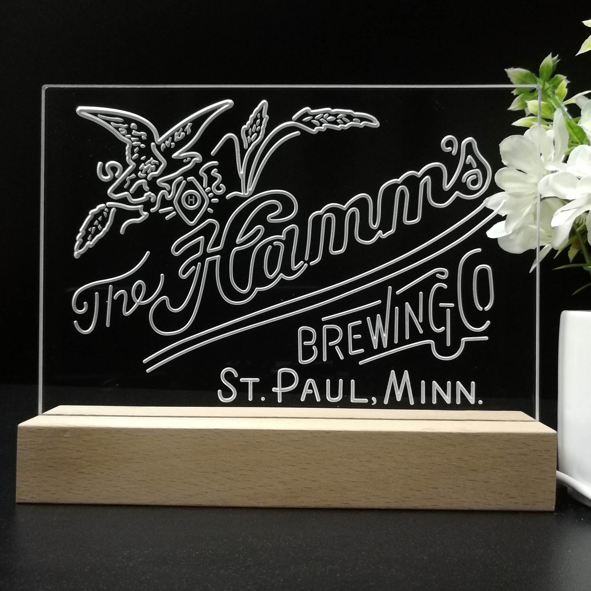 The Hamm's Brewing Company Night Light LED Sign
