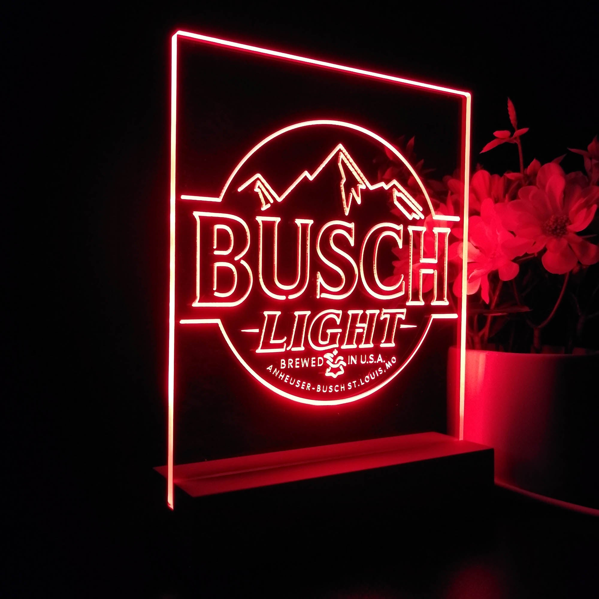 Busch Light Mountain Night Light LED Sign