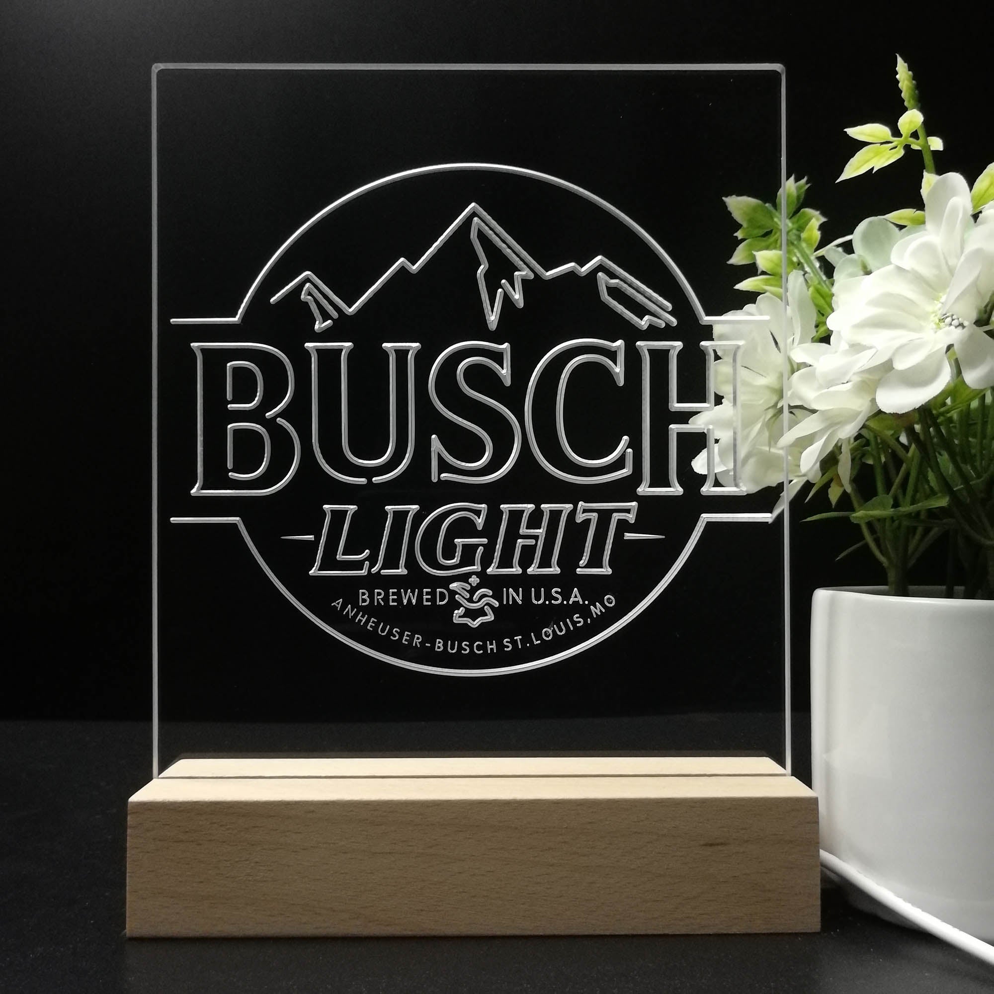 Busch Light Mountain Night Light LED Sign