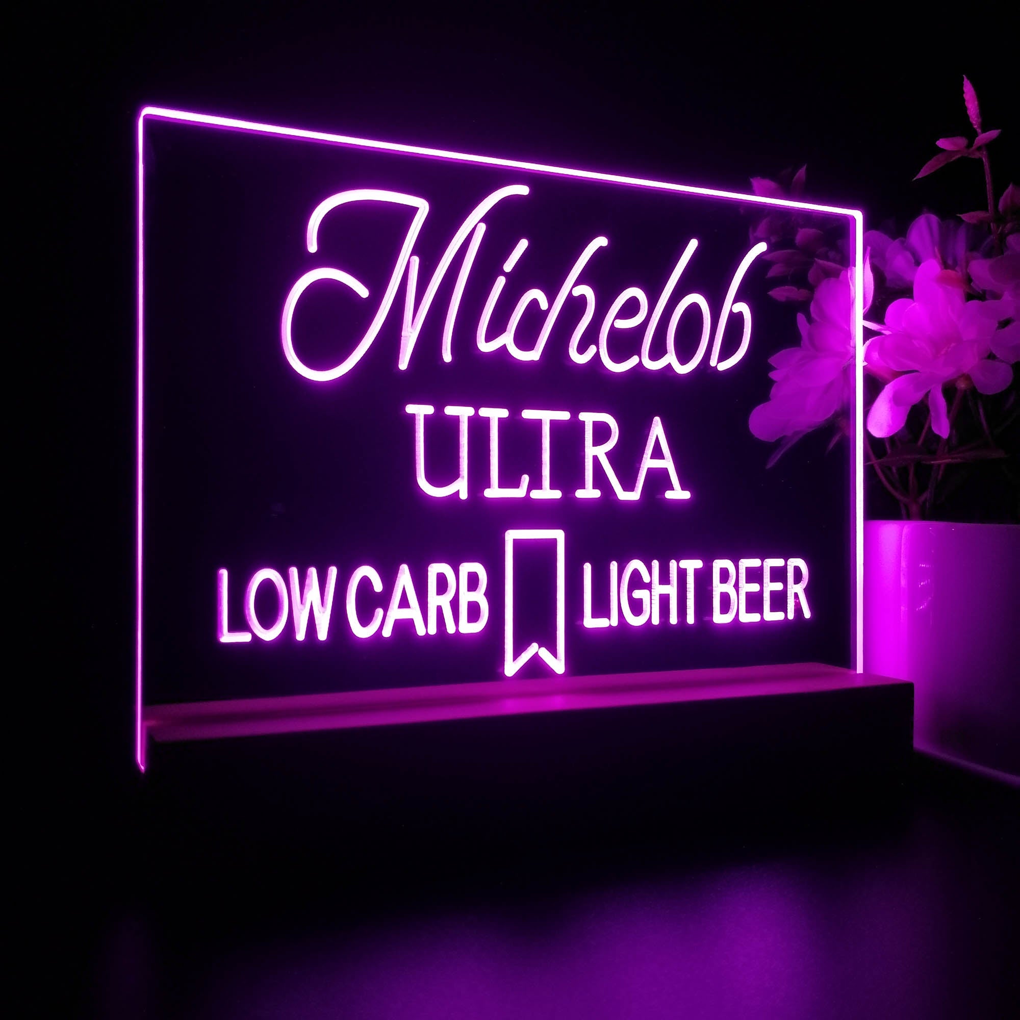 Michelob Ultra Low Carb Light Beer Night Light LED Sign