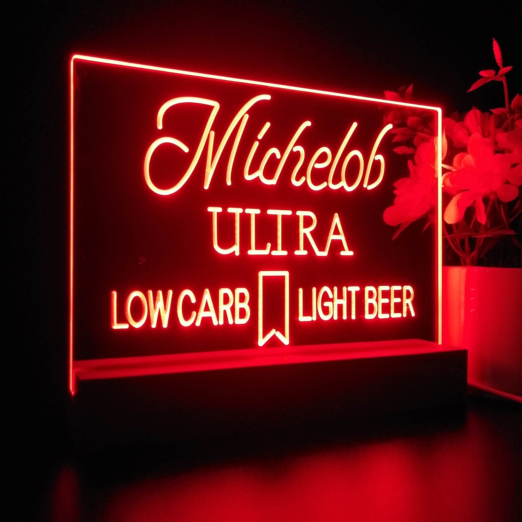 Michelob Ultra Low Carb Light Beer Night Light LED Sign