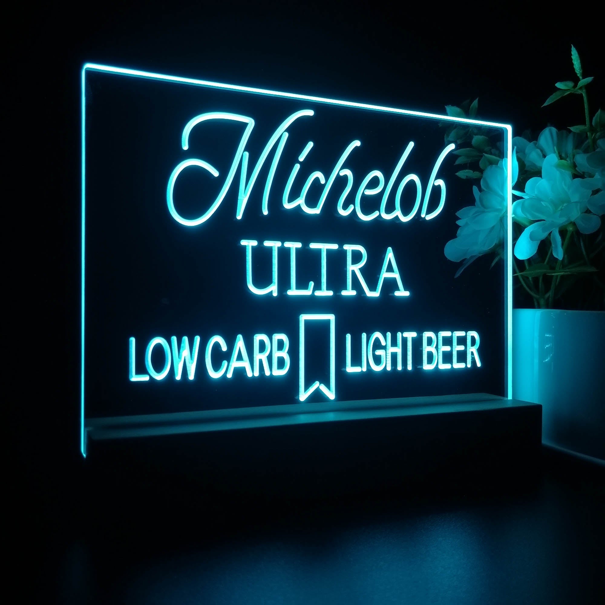 Michelob Ultra Low Carb Light Beer Night Light LED Sign