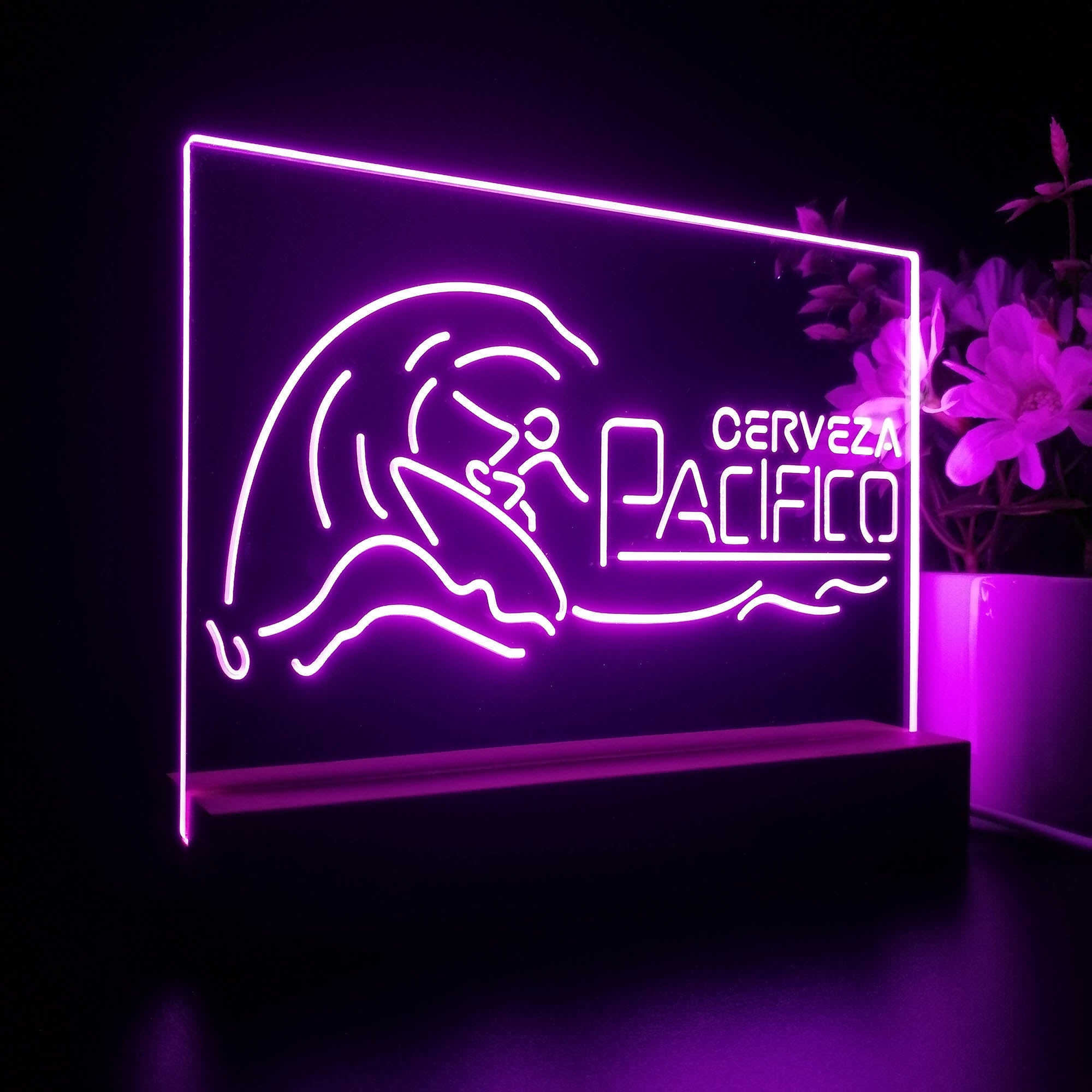 Cerveza Pacifico Wave Surfing Night Light LED Sign
