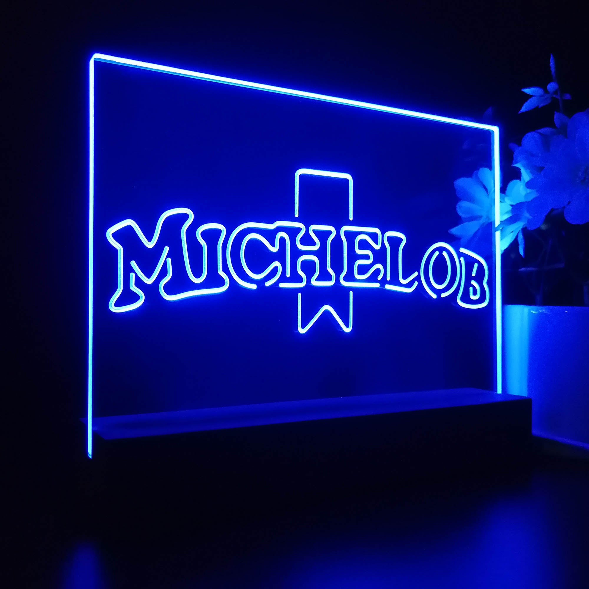 Michelob Logo Night Light LED Sign