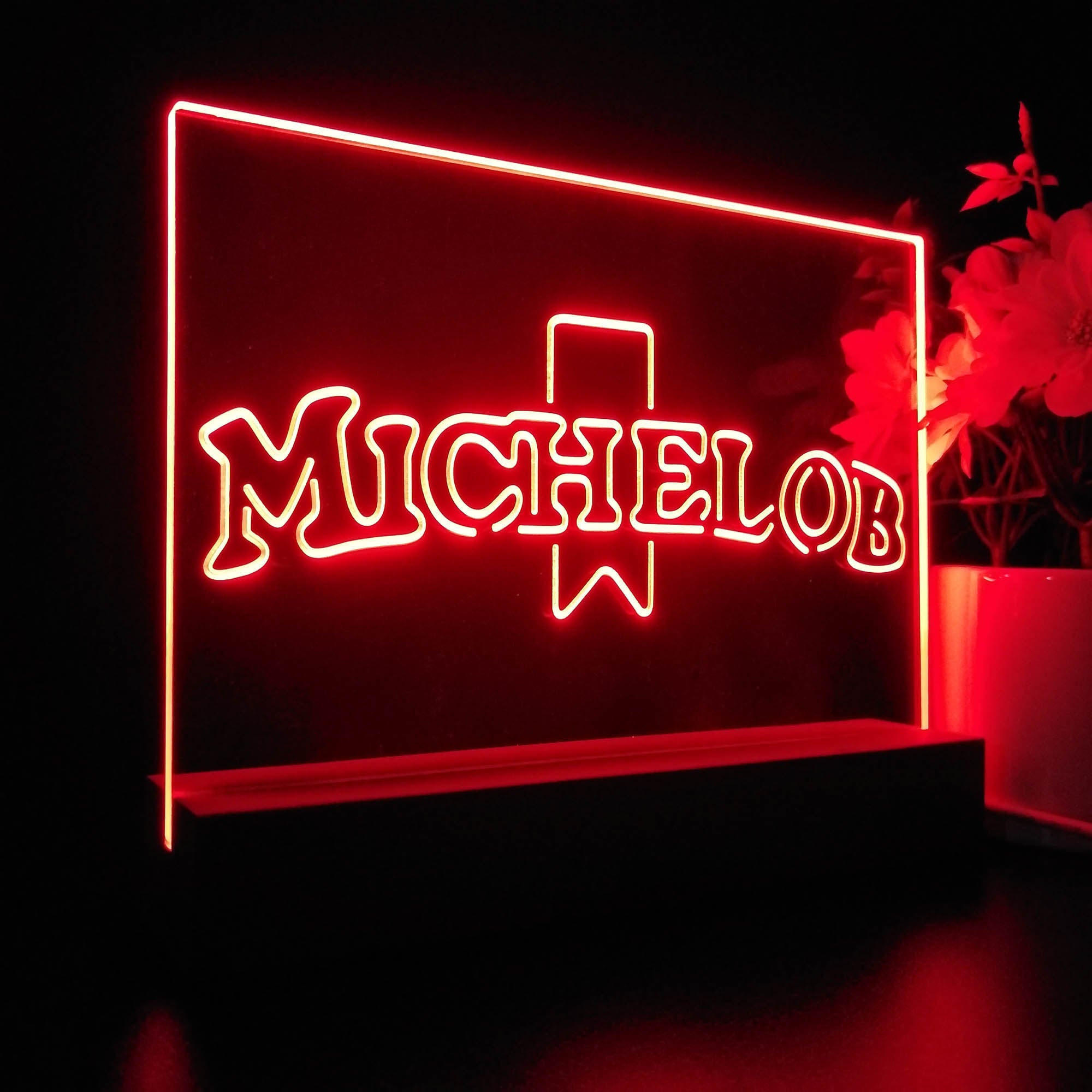 Michelob Logo Night Light LED Sign