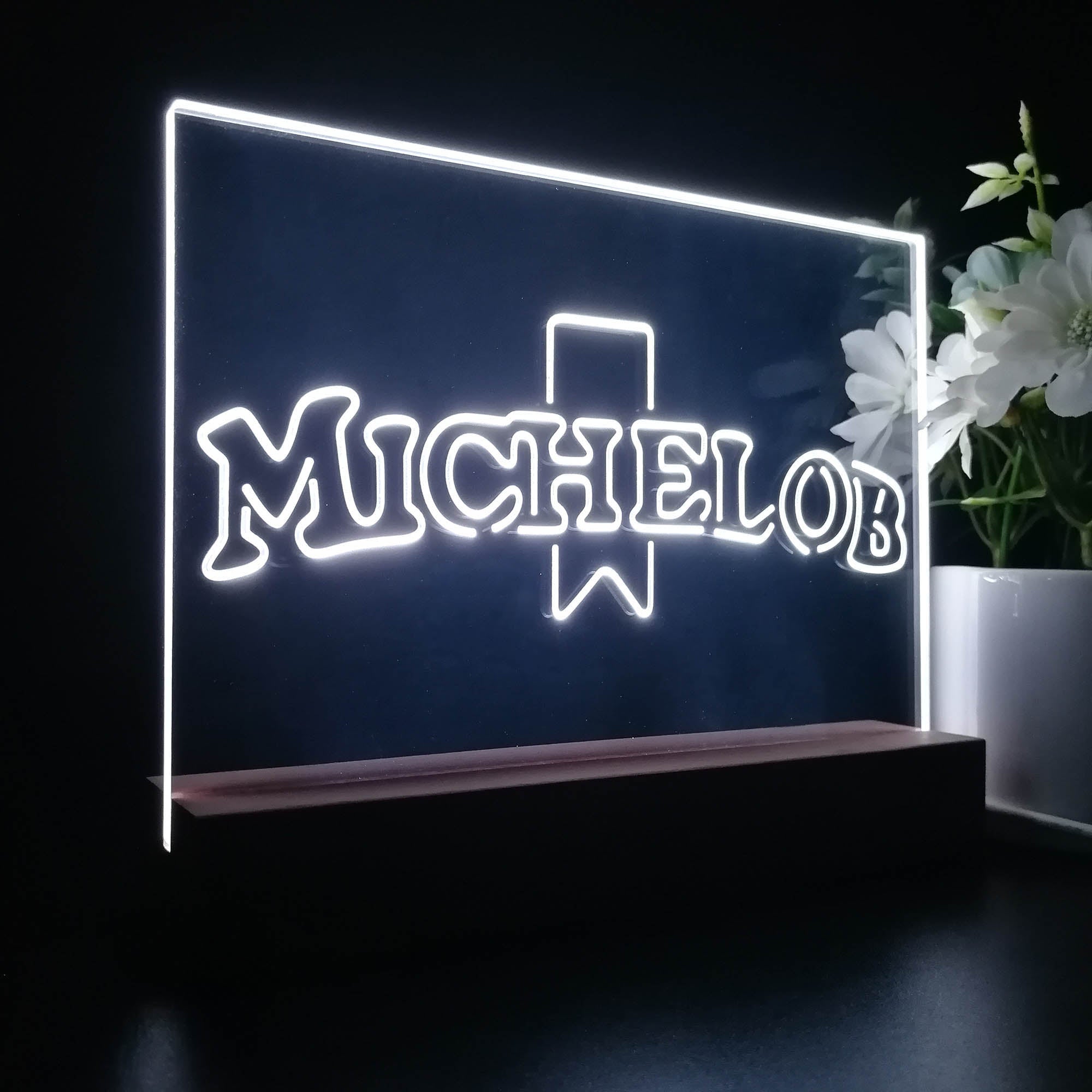 Michelob Logo Night Light LED Sign