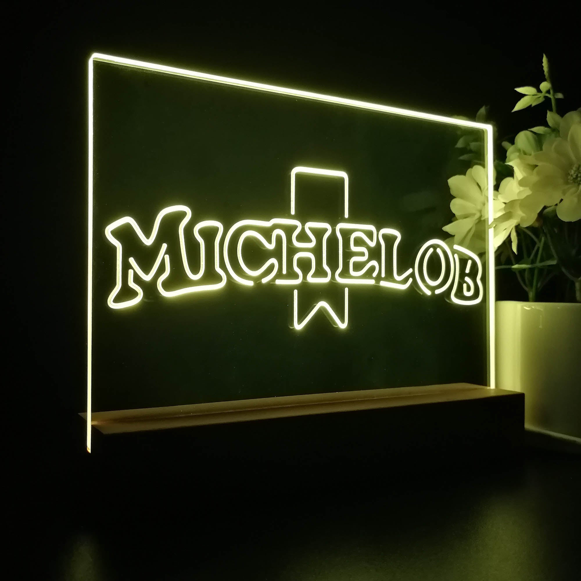 Michelob Logo Night Light LED Sign