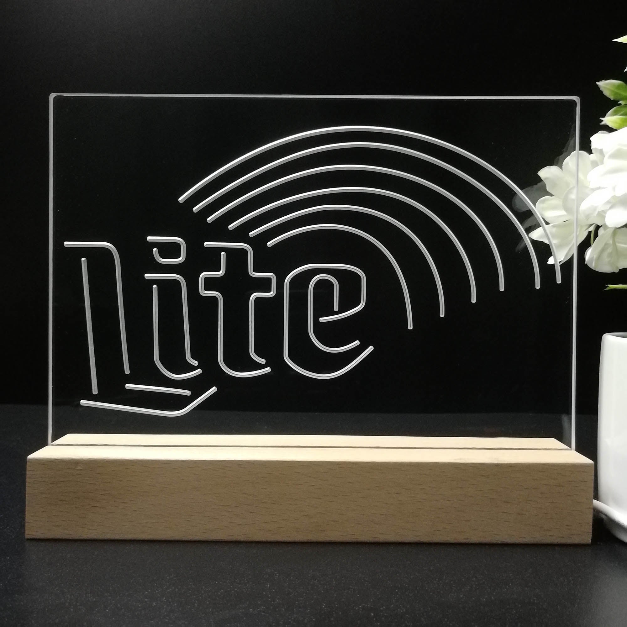 Miller Lite Rainbow Night Light LED Sign