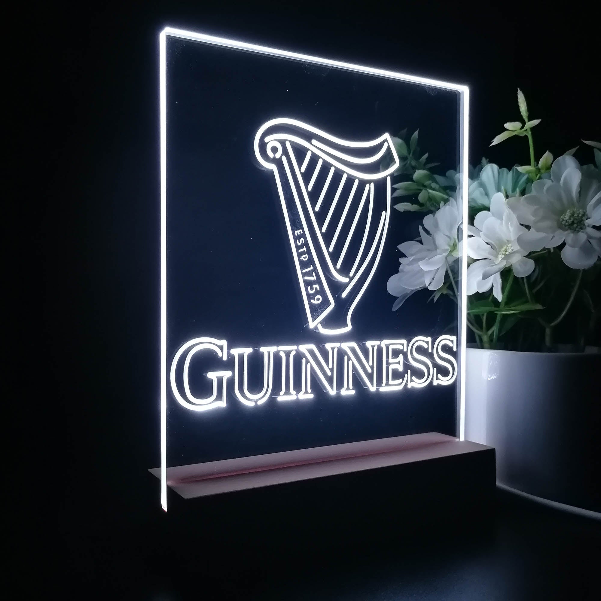 Guinnesss Beer Logo Night Light LED Sign