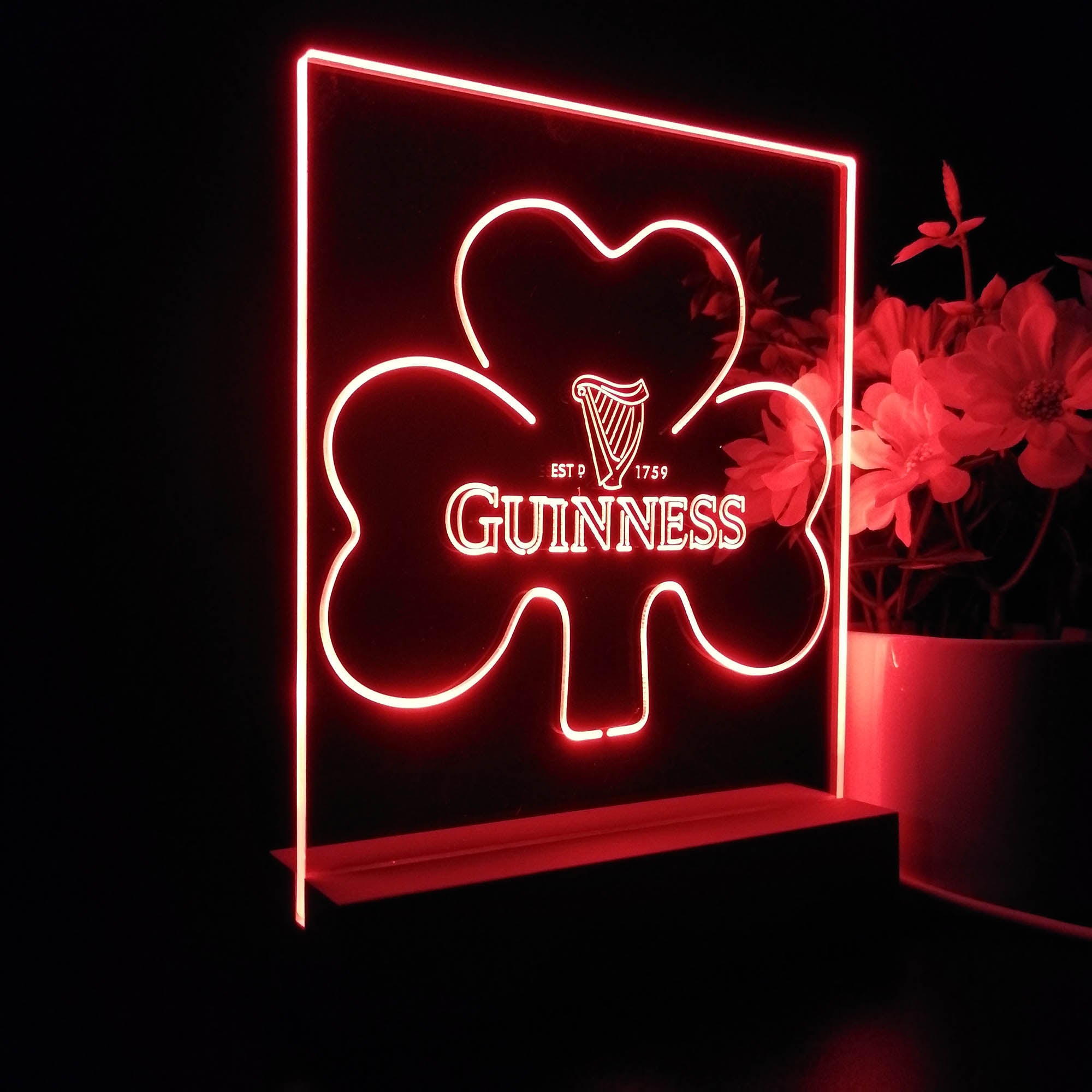 Guinness Shamrock Ale Night Light LED Sign