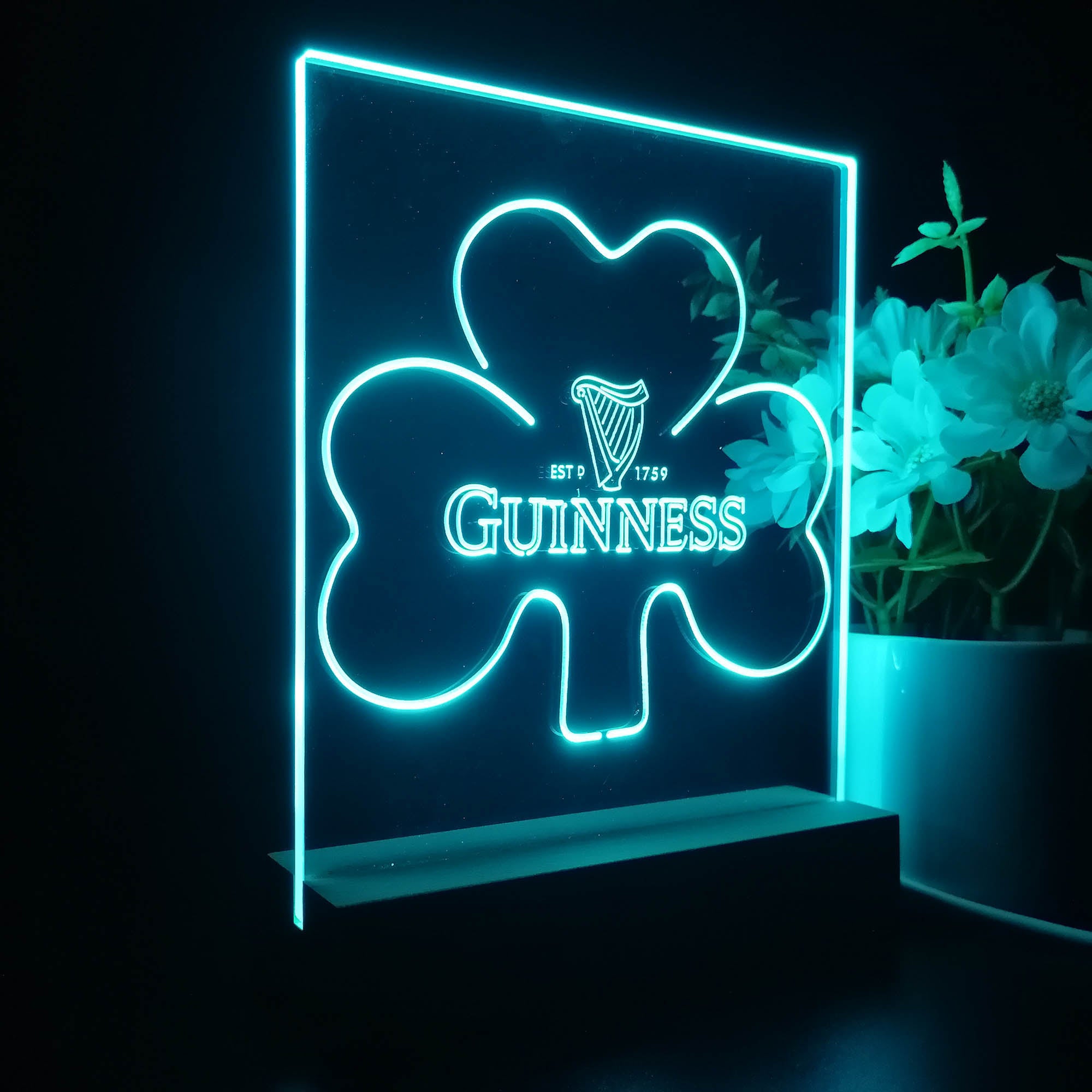 Guinness Shamrock Ale Night Light LED Sign