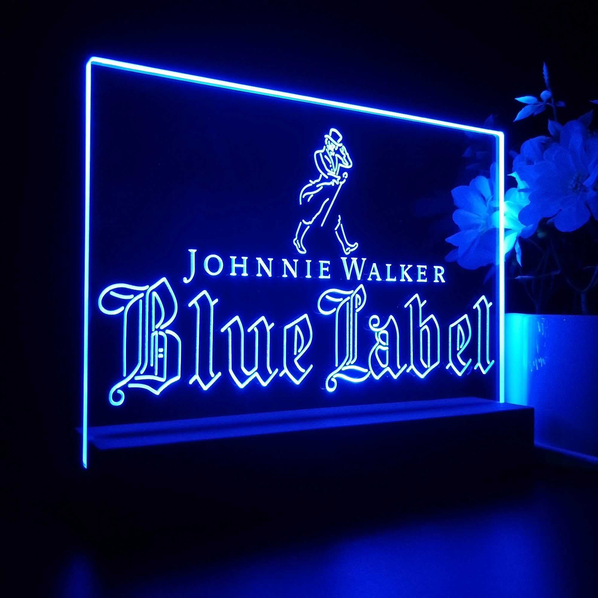 Johnnie Walker Blue Label Whiskey Night Light LED Sign