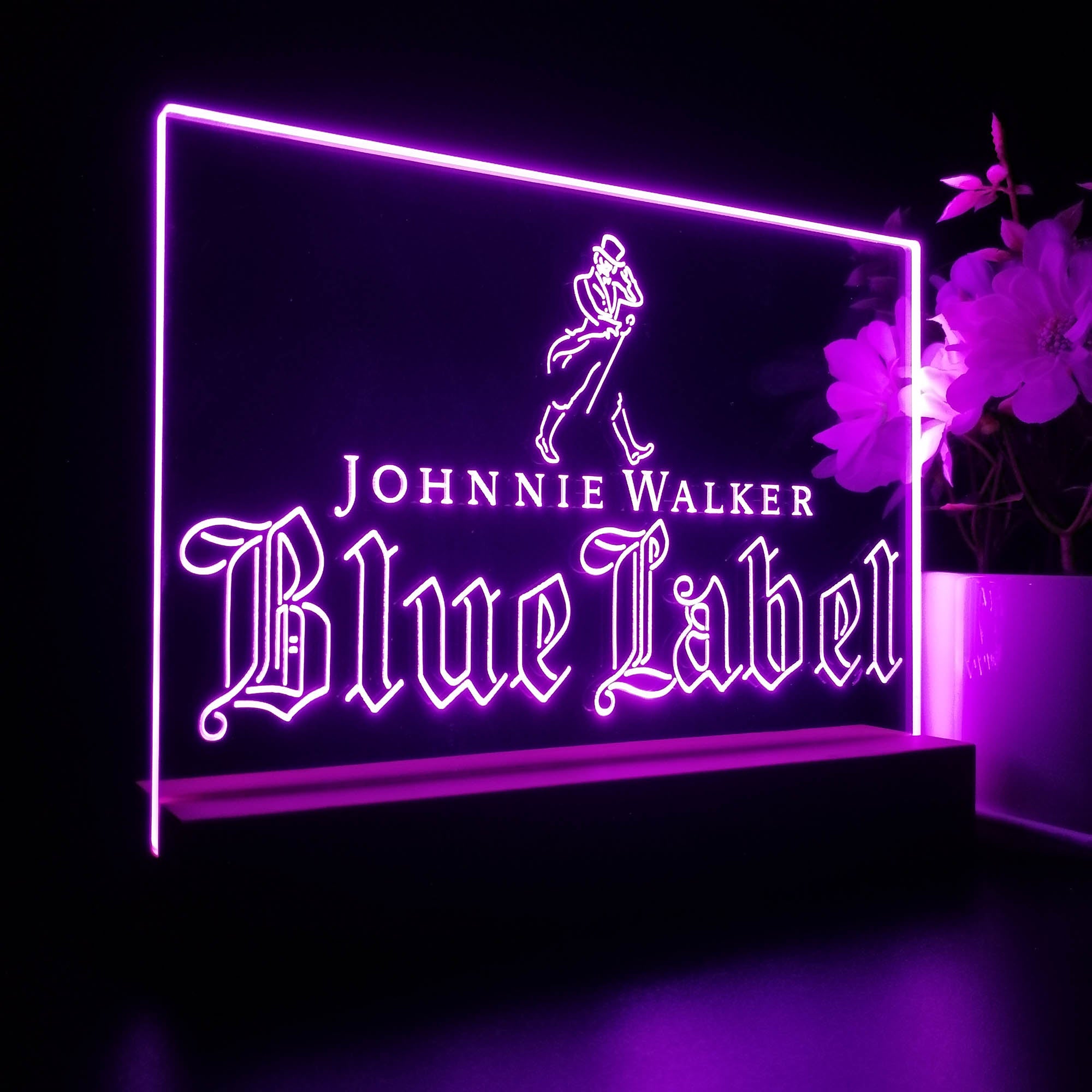 Johnnie Walker Blue Label Whiskey Night Light LED Sign