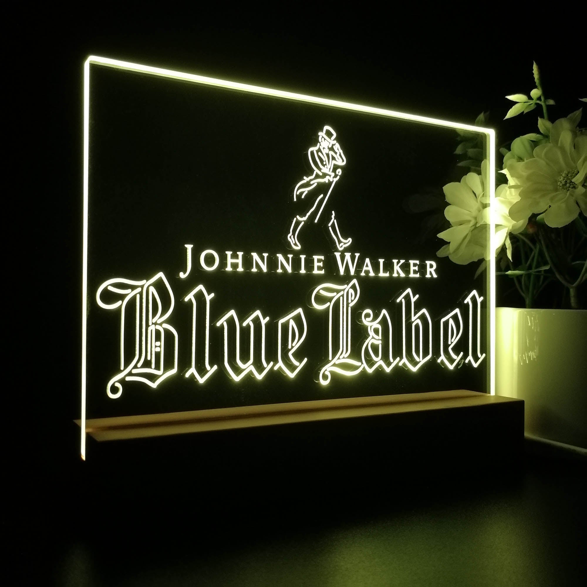 Johnnie Walker Blue Label Whiskey Night Light LED Sign