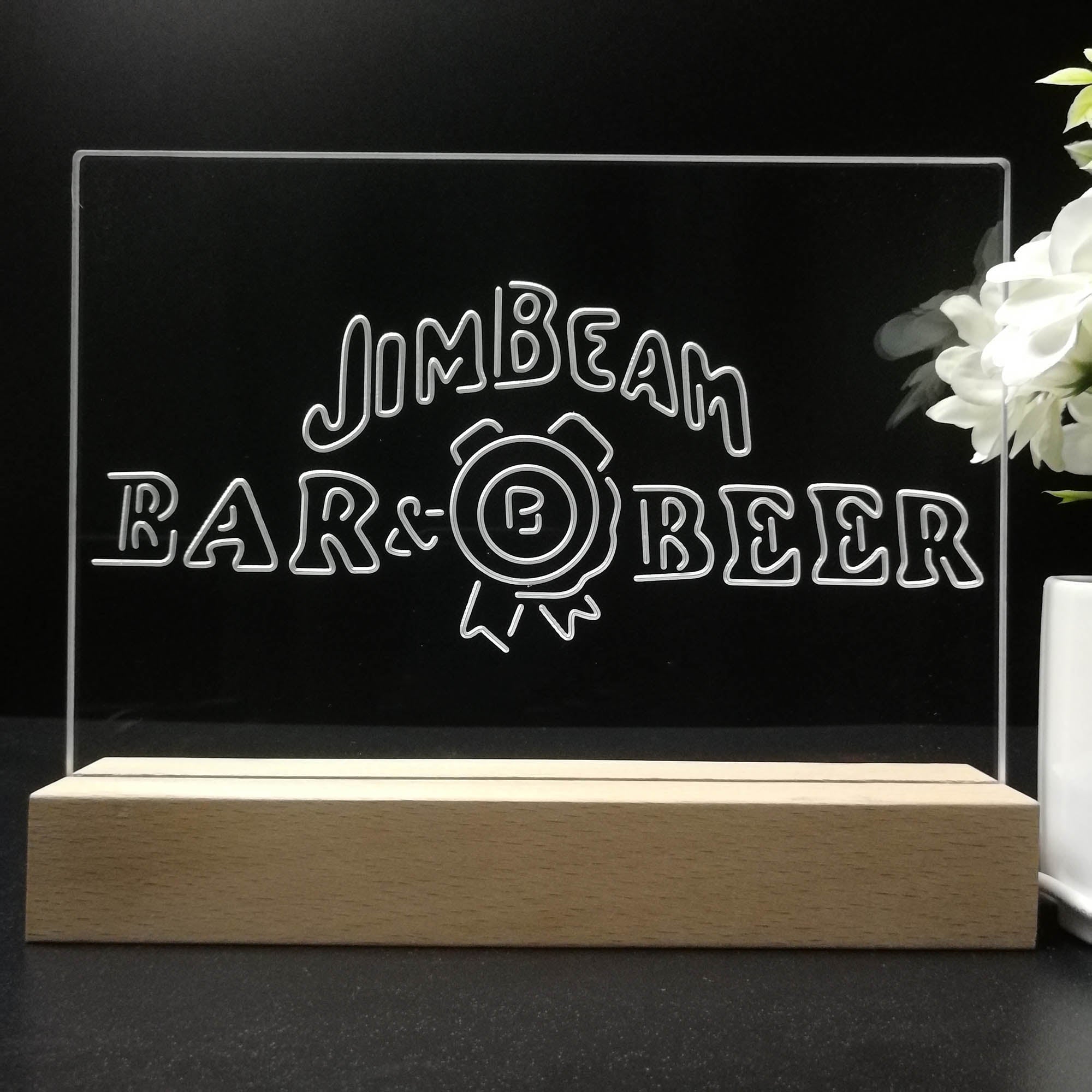 Jim Beam Bar Beer Night Light LED Sign