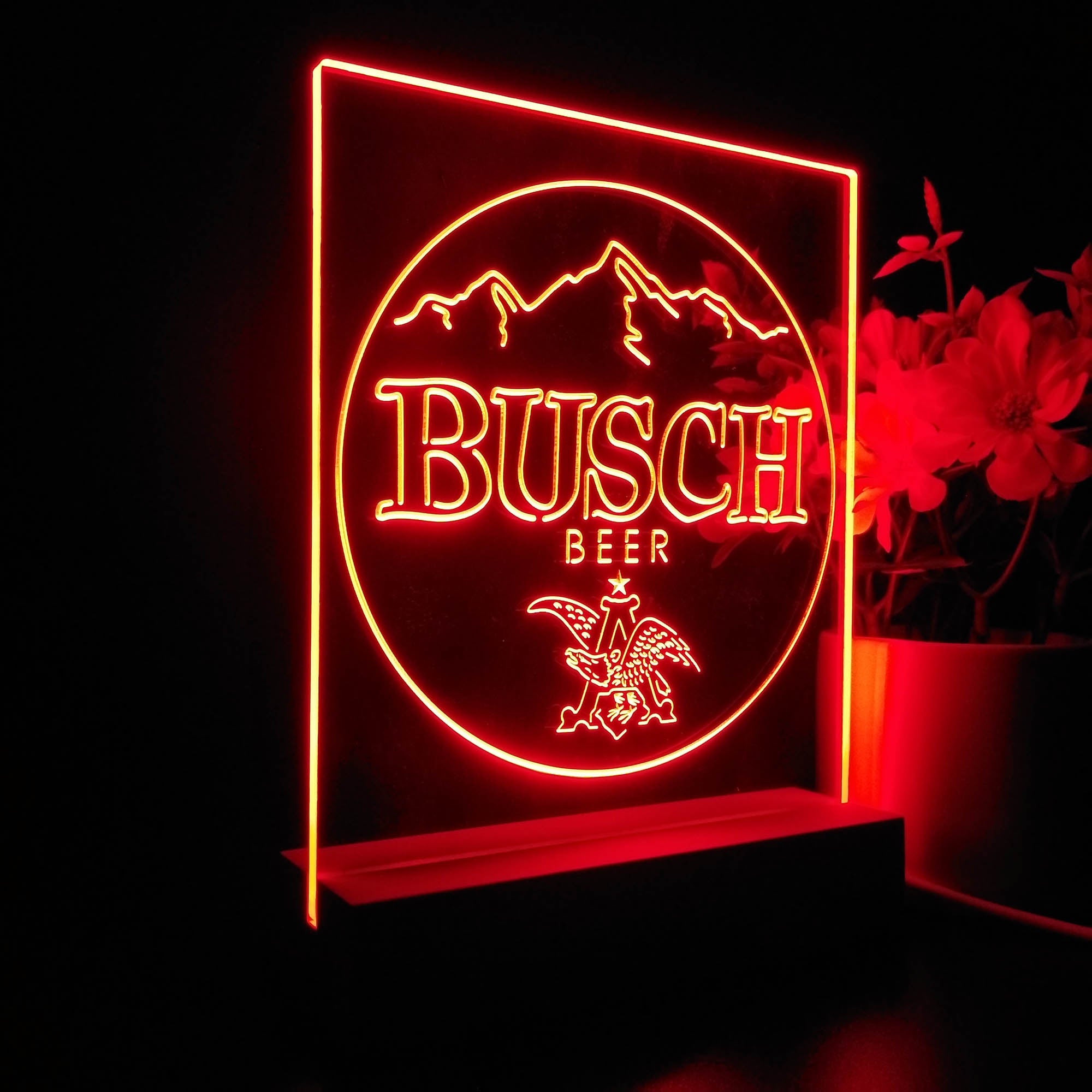 Busch Eagle Mountain Beer Night Light LED Sign