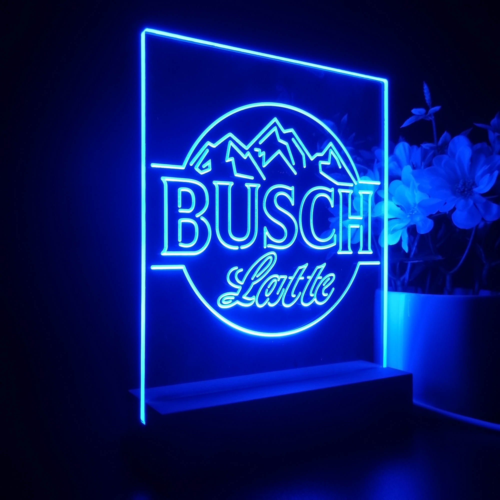 Busch Latte Mountain Night Light LED Sign
