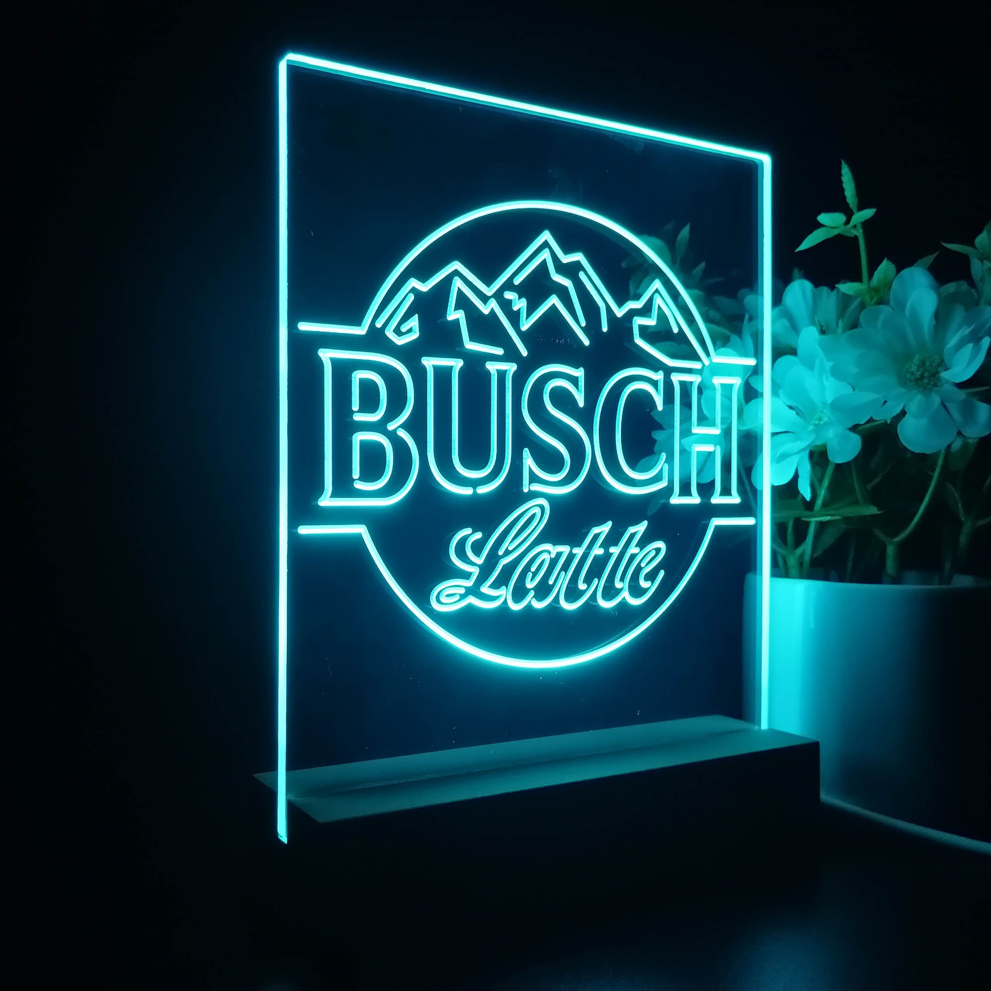 Busch Latte Mountain Night Light LED Sign