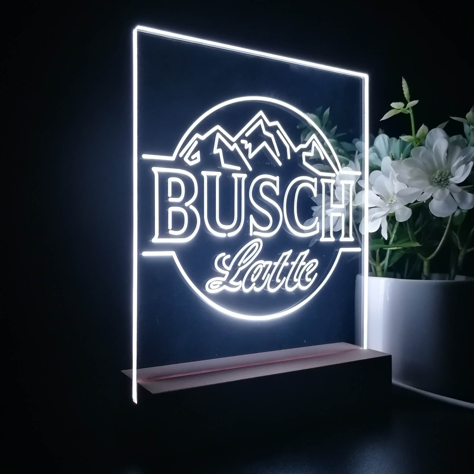 Busch Latte Mountain Night Light LED Sign