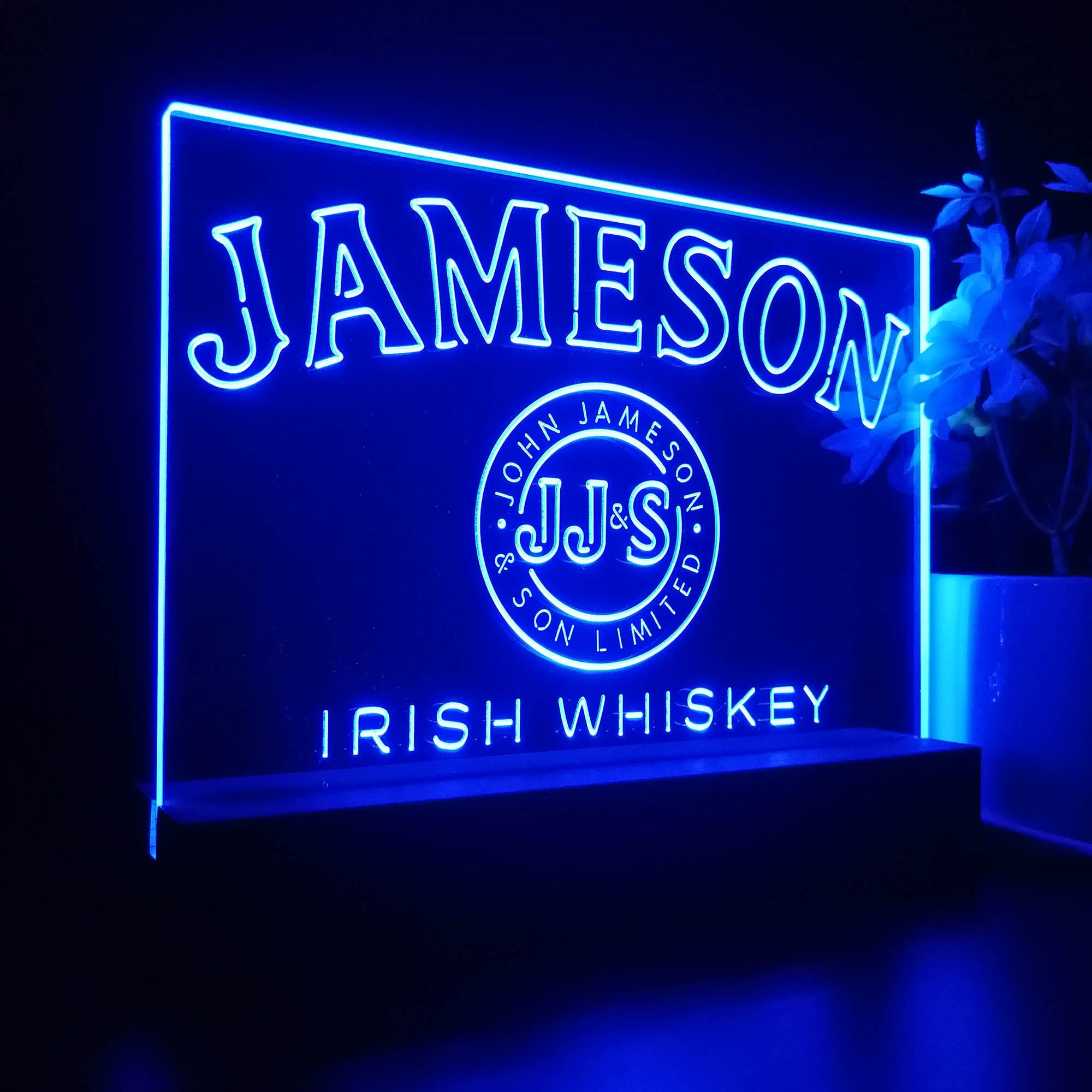 Jameson JJ&S Irish Whiskey Night Light LED Sign