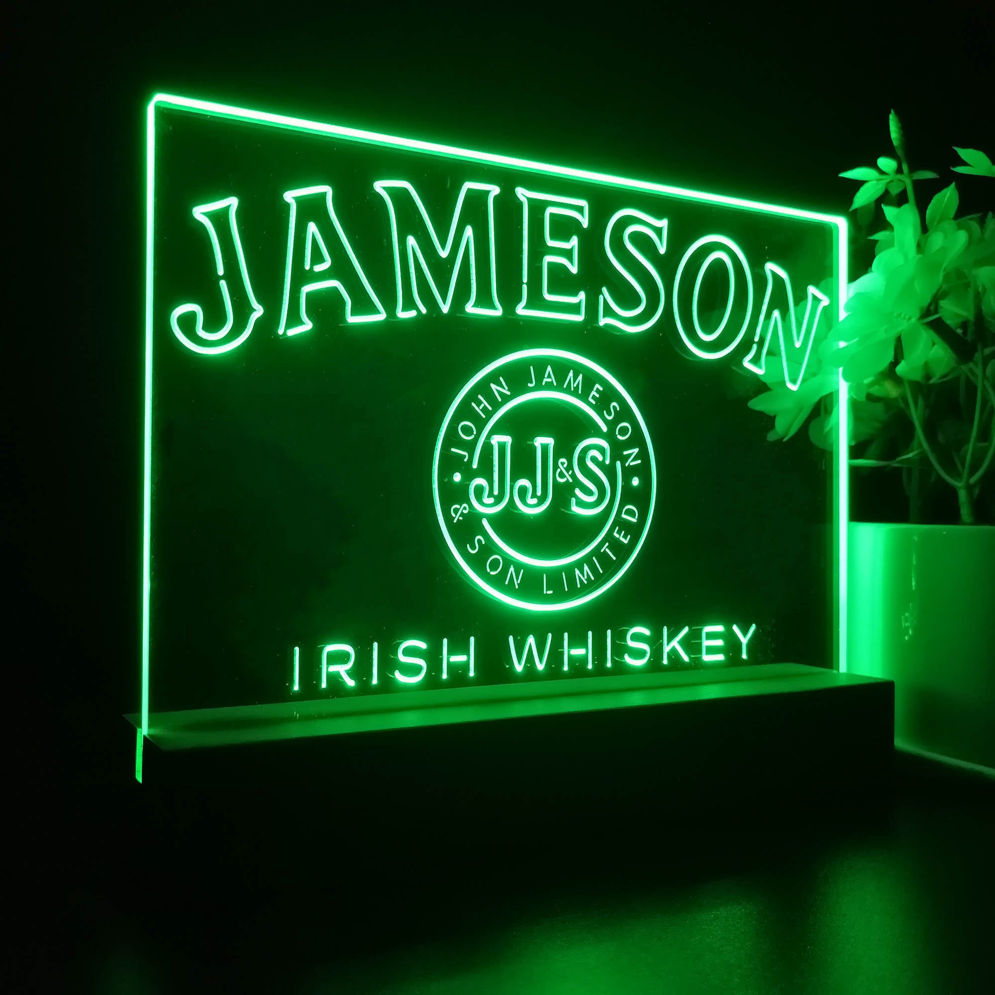 Jameson JJ&S Irish Whiskey Night Light LED Sign